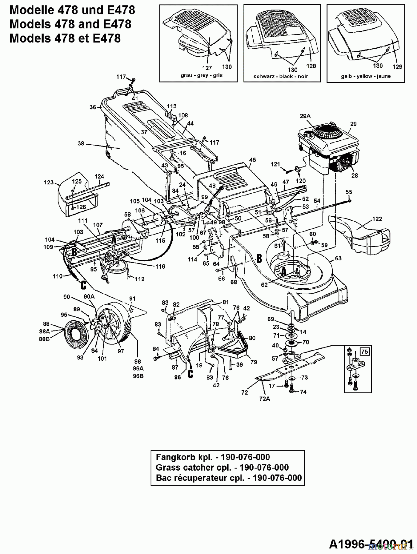  Gutbrod Petrol mower self propelled HB 53 REL 126E478E604  (1996) Basic machine