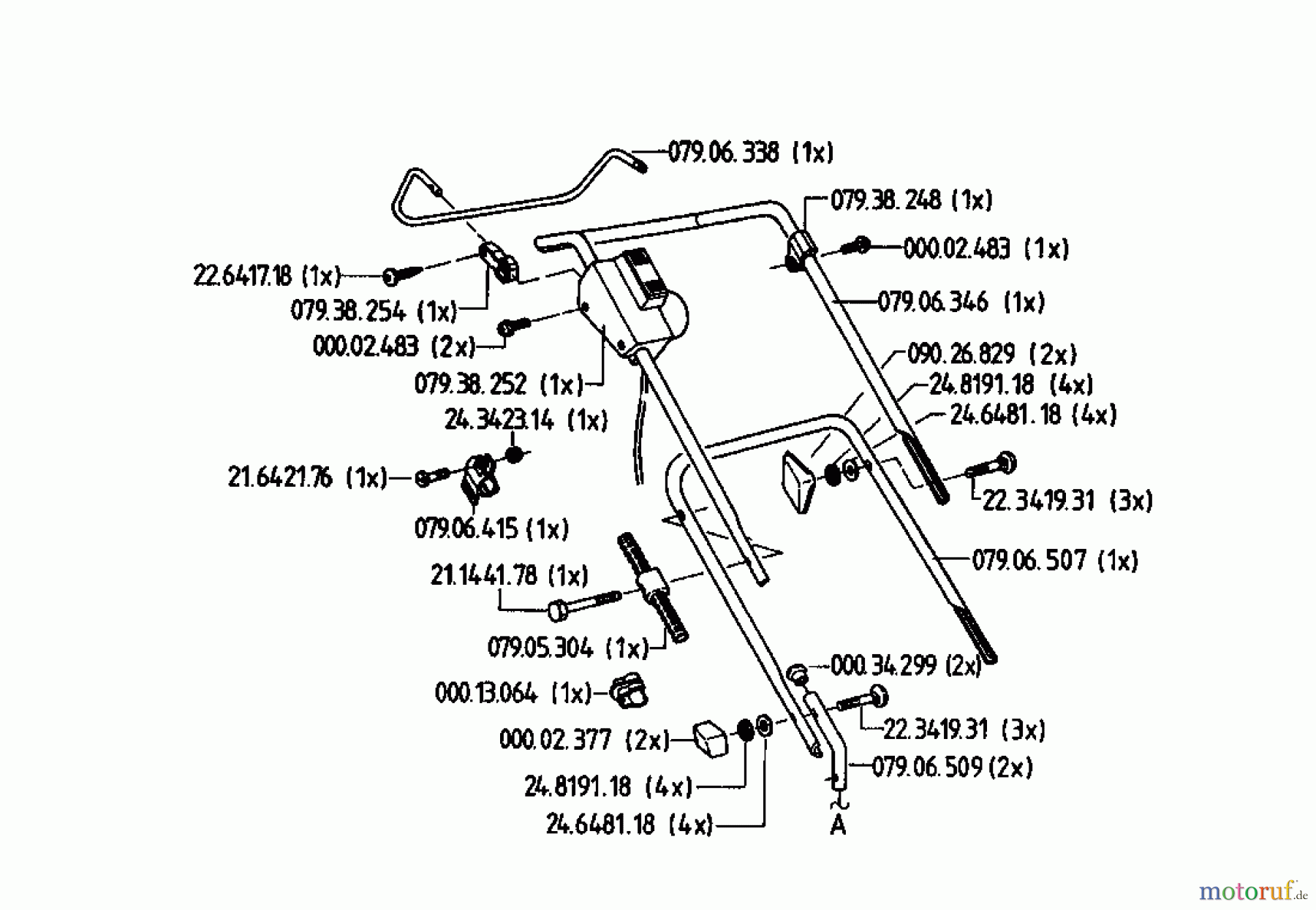  Golf Electric mower 232 HE 02823.06  (1996) Handle