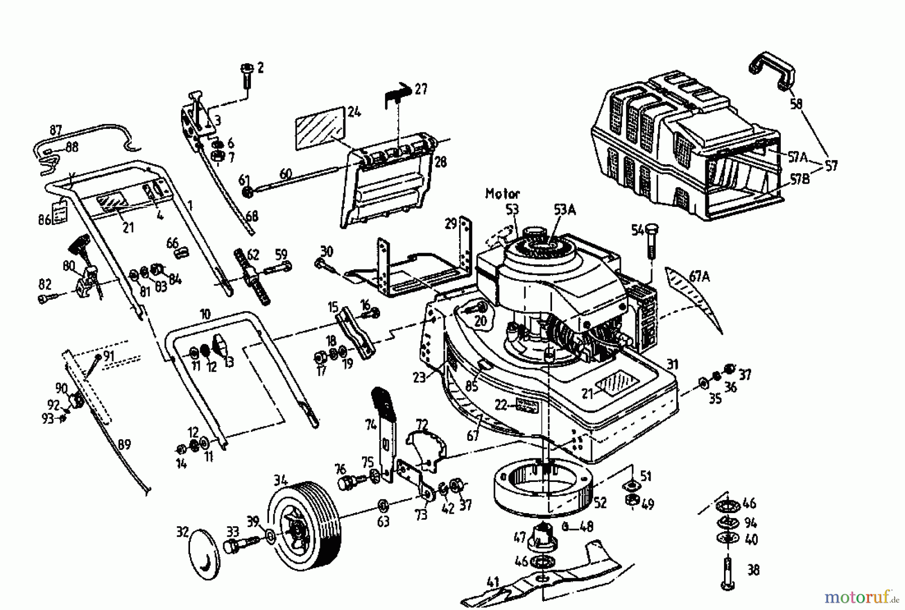  Floraself Petrol mower 3546 BL 04026.08  (1996) Basic machine