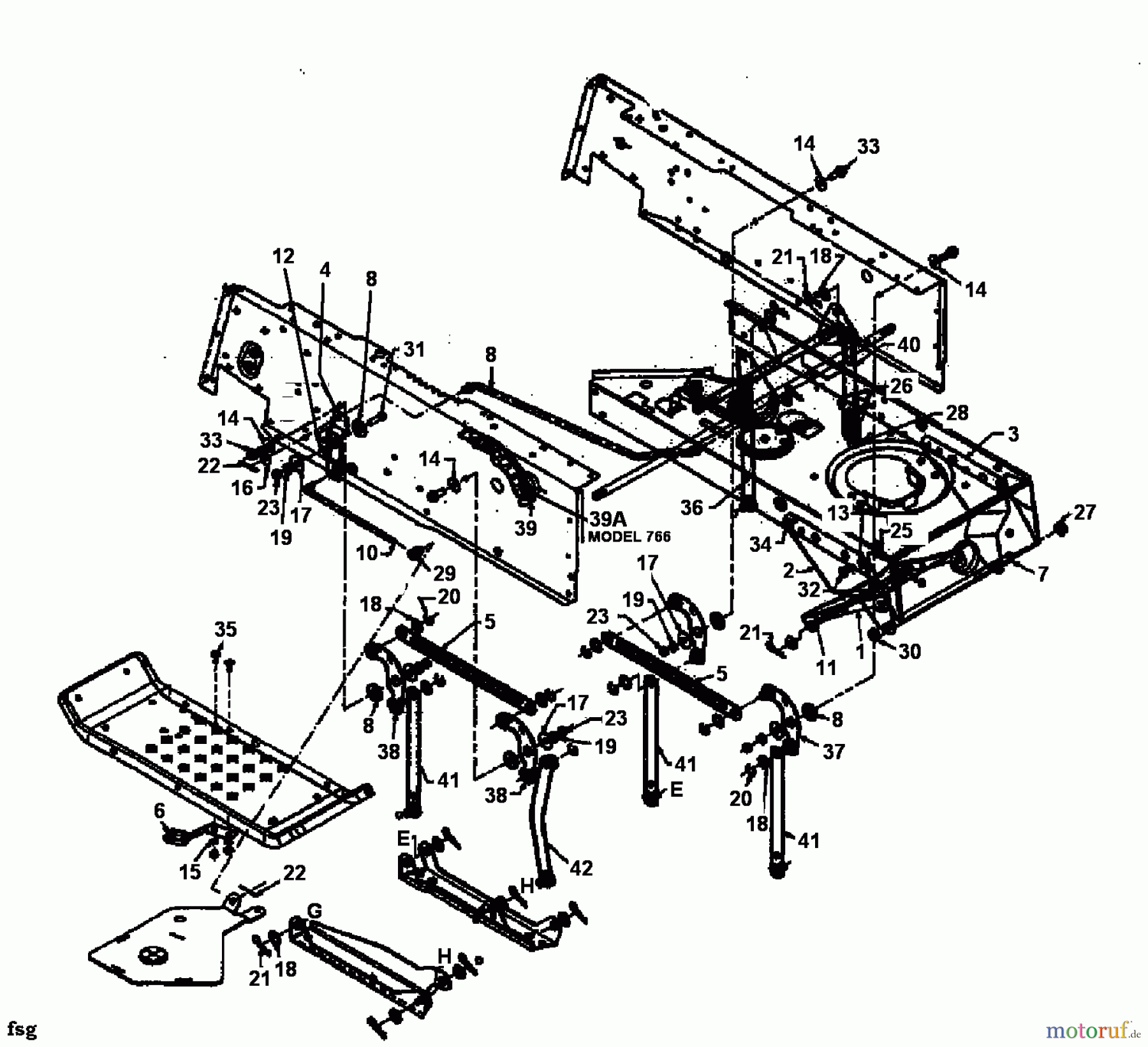  Gutbrod Lawn tractors Sprint 3000 13AT76GN604  (1997) Deck lift