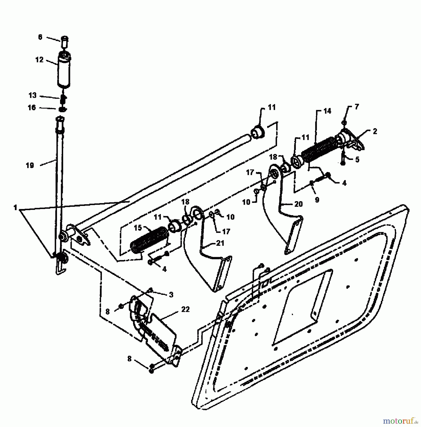  Raiffeisen Lawn tractors RMH 16/102 13AT763N628  (1997) Lifting mecanism catcher