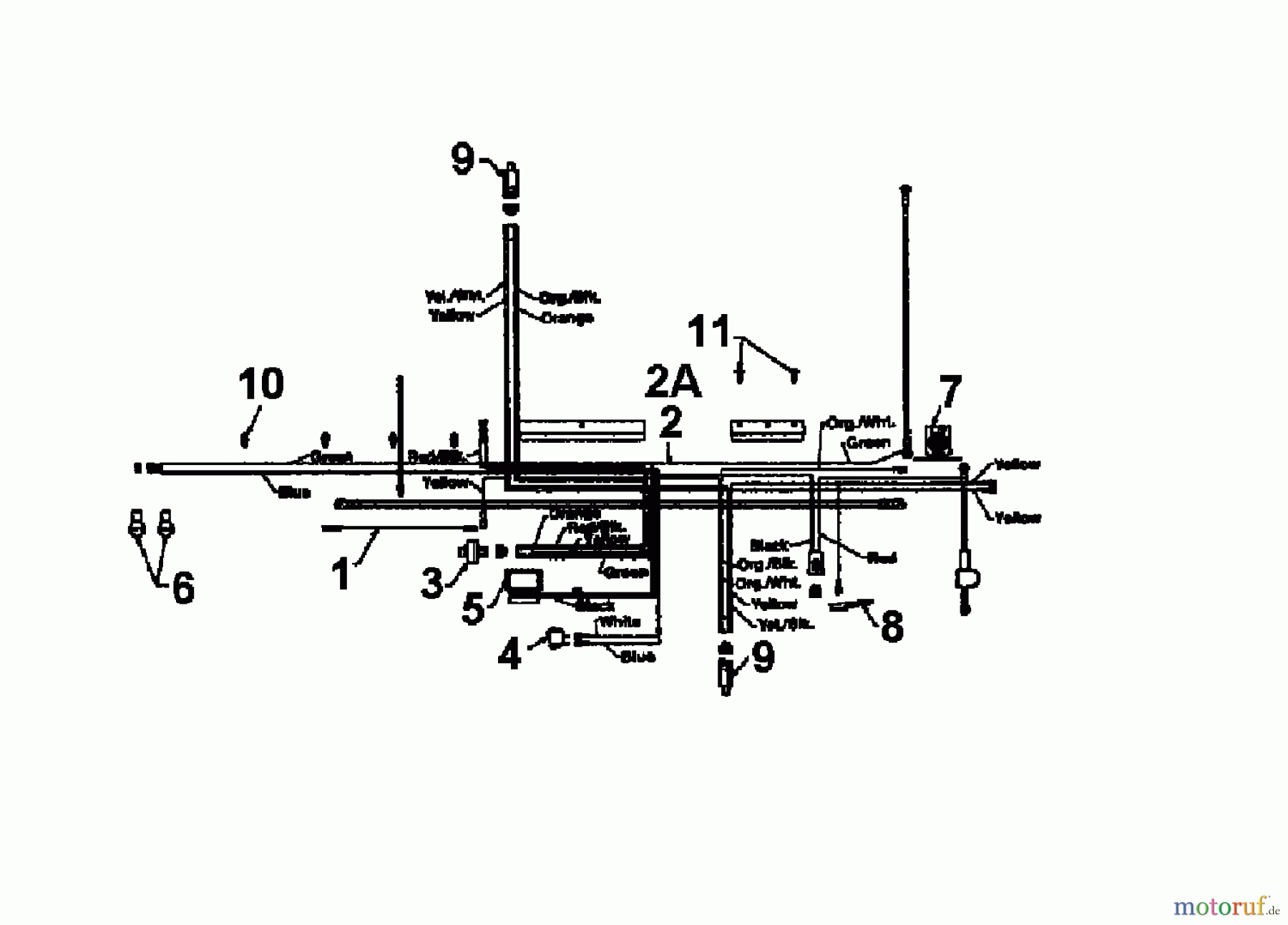  Gutbrod Lawn tractors Sprint 900 136N695F604  (1996) Wiring diagram single cylinder