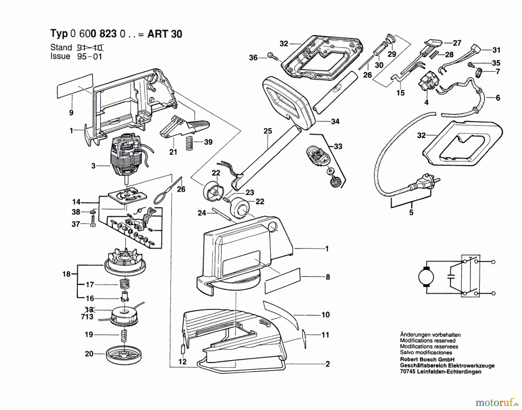  Bosch Gartengeräte Rasentrimmer ART 30 Seite 1