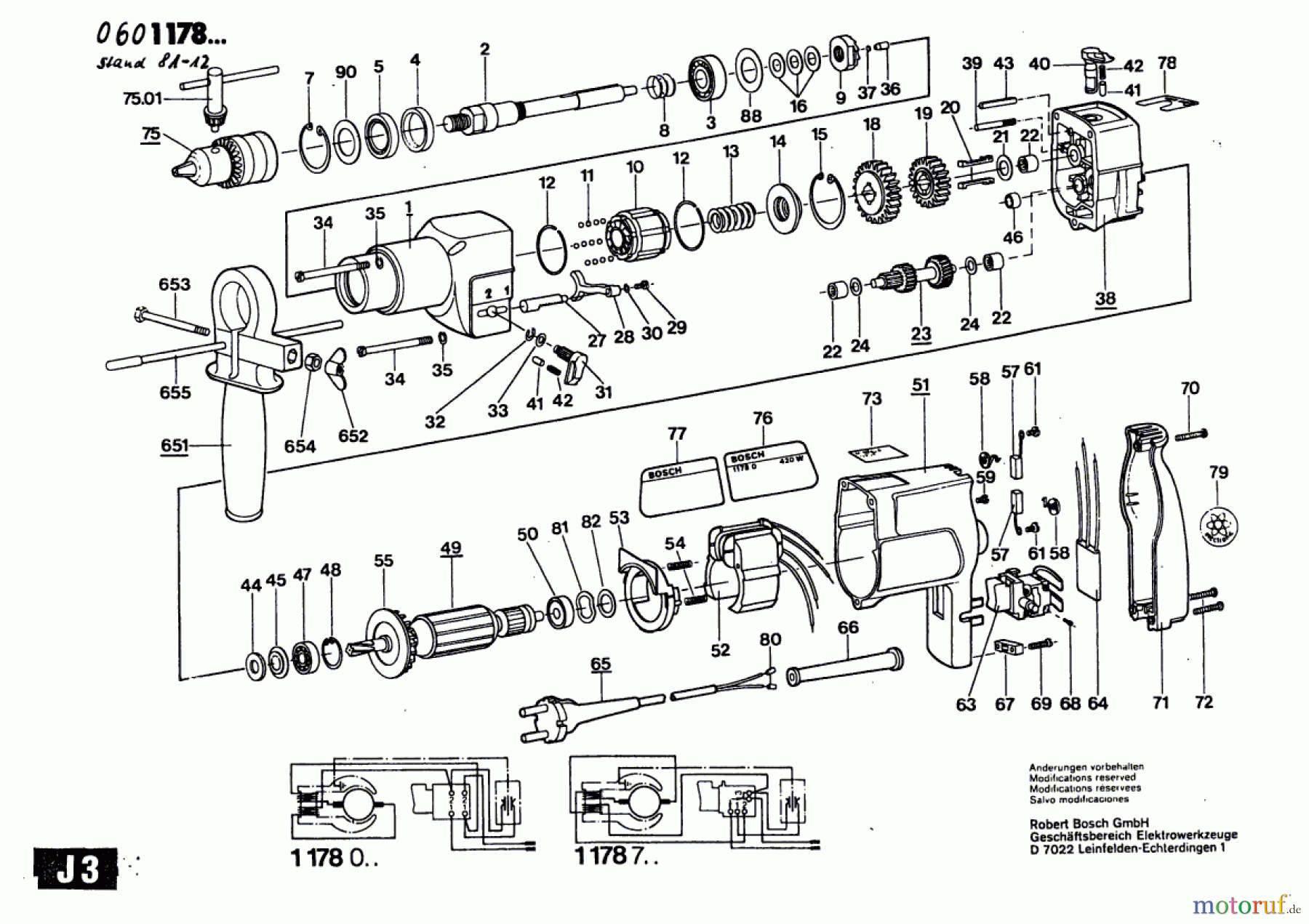  Bosch Werkzeug Schlagbohrmaschine ---- Seite 1