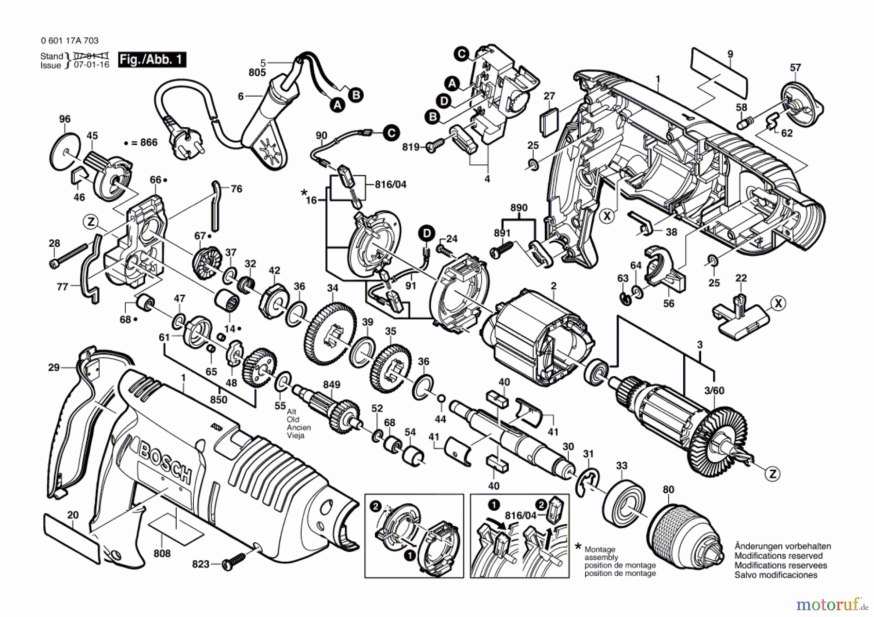  Bosch Werkzeug Schlagbohrmaschine GSB 18-2 RE Seite 1