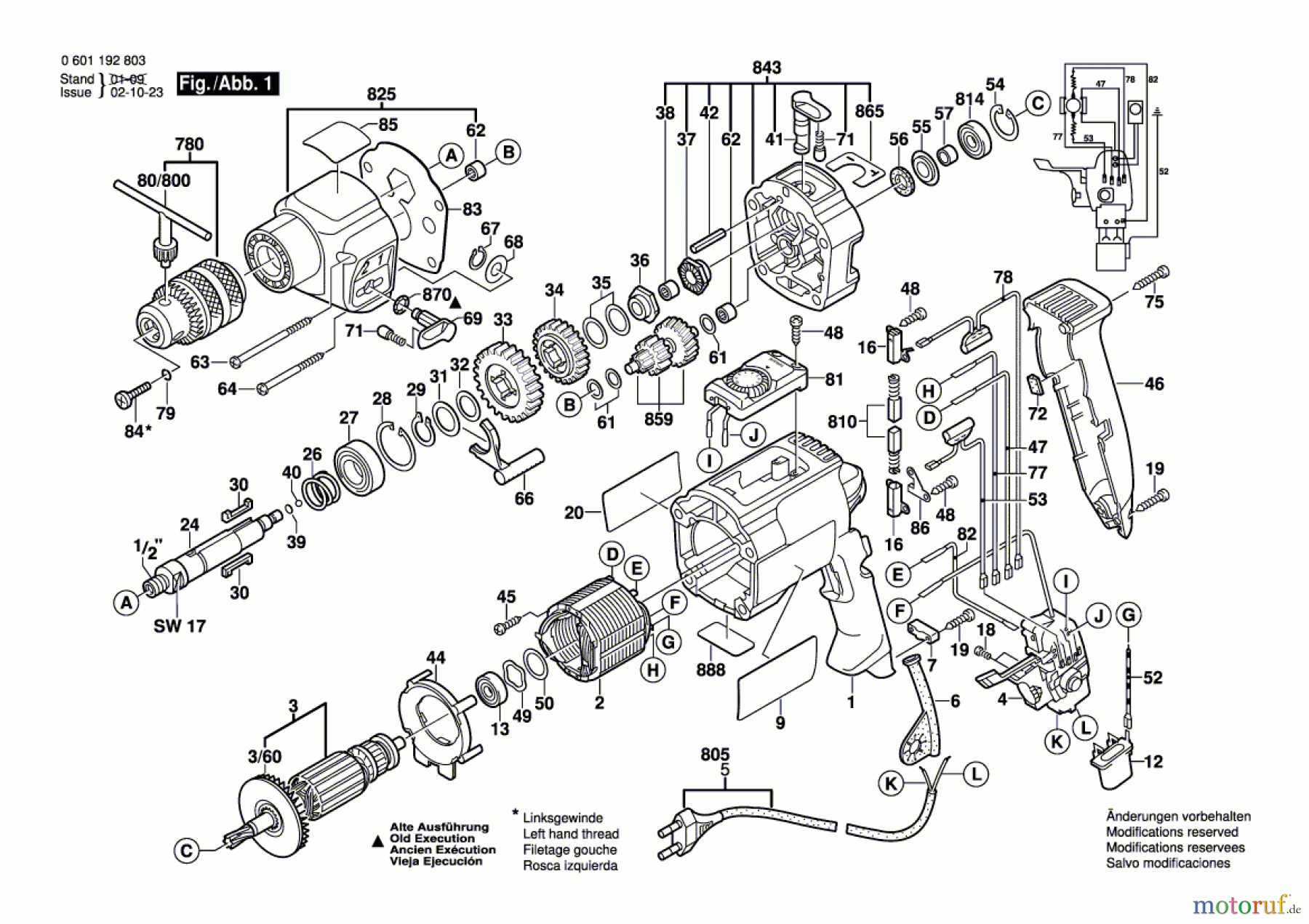  Bosch Werkzeug Schlagbohrmaschine GSB 20-2 RET Seite 1