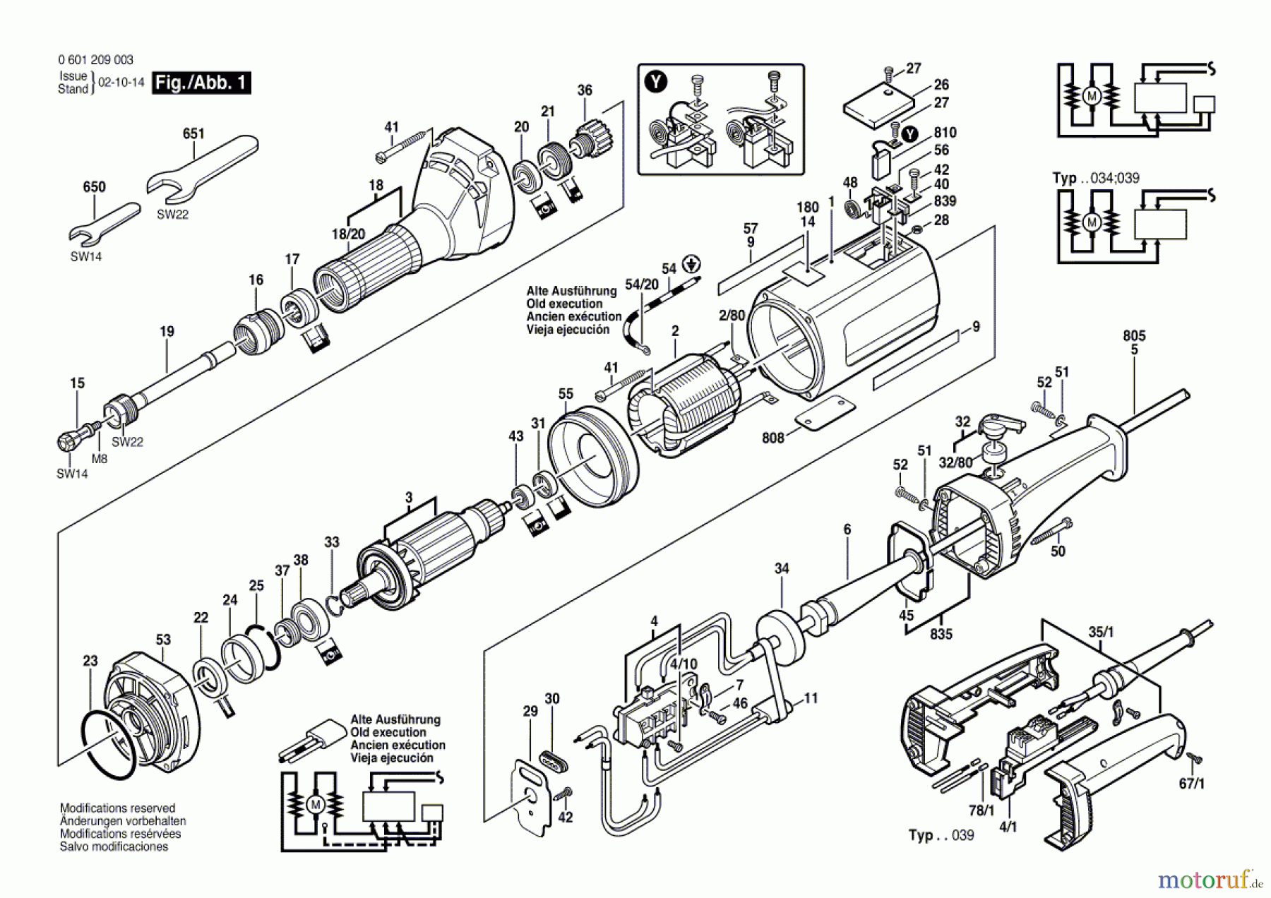  Bosch Werkzeug Geradschleifer ---- Seite 1