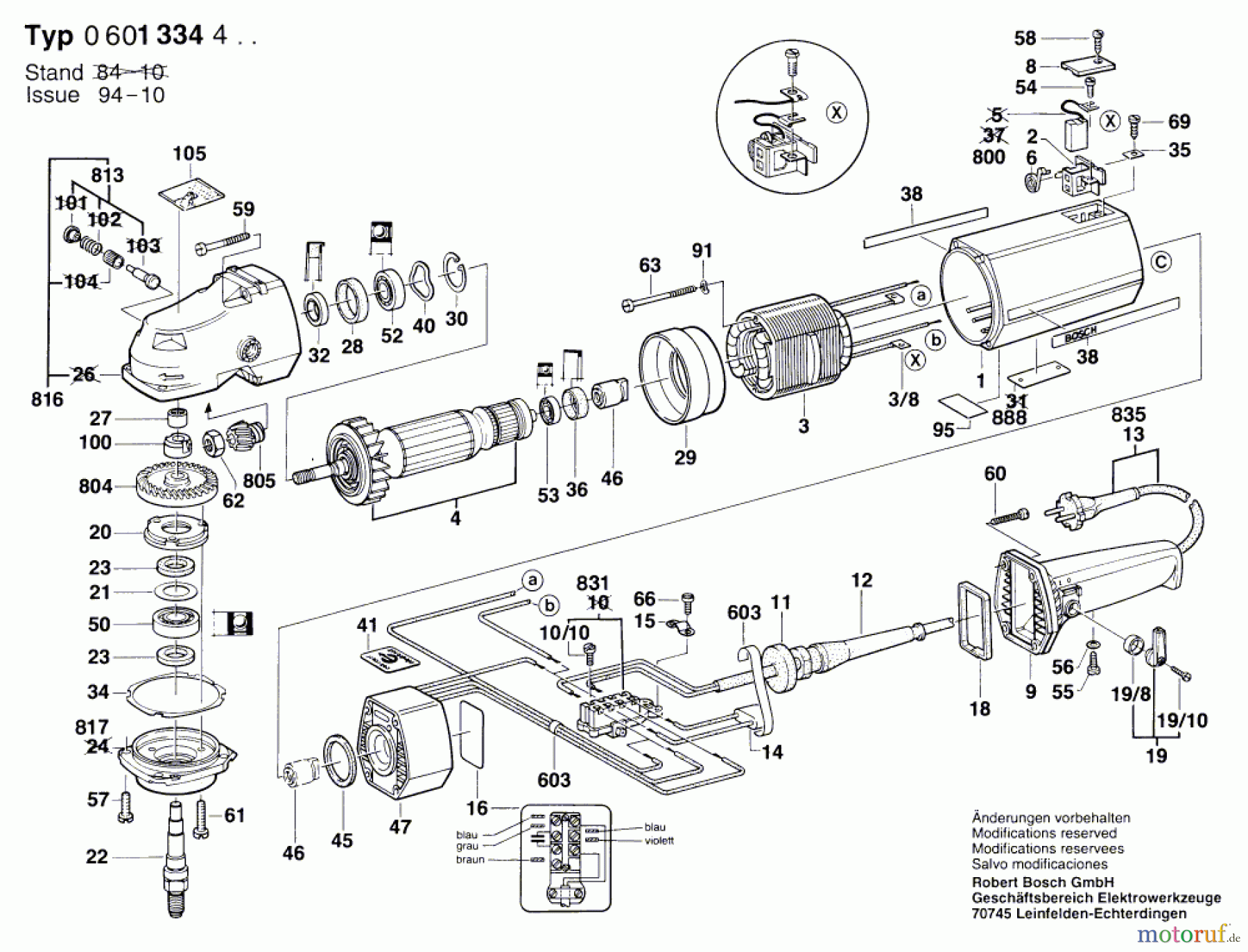  Bosch Werkzeug Winkelschleifer ---- Seite 1