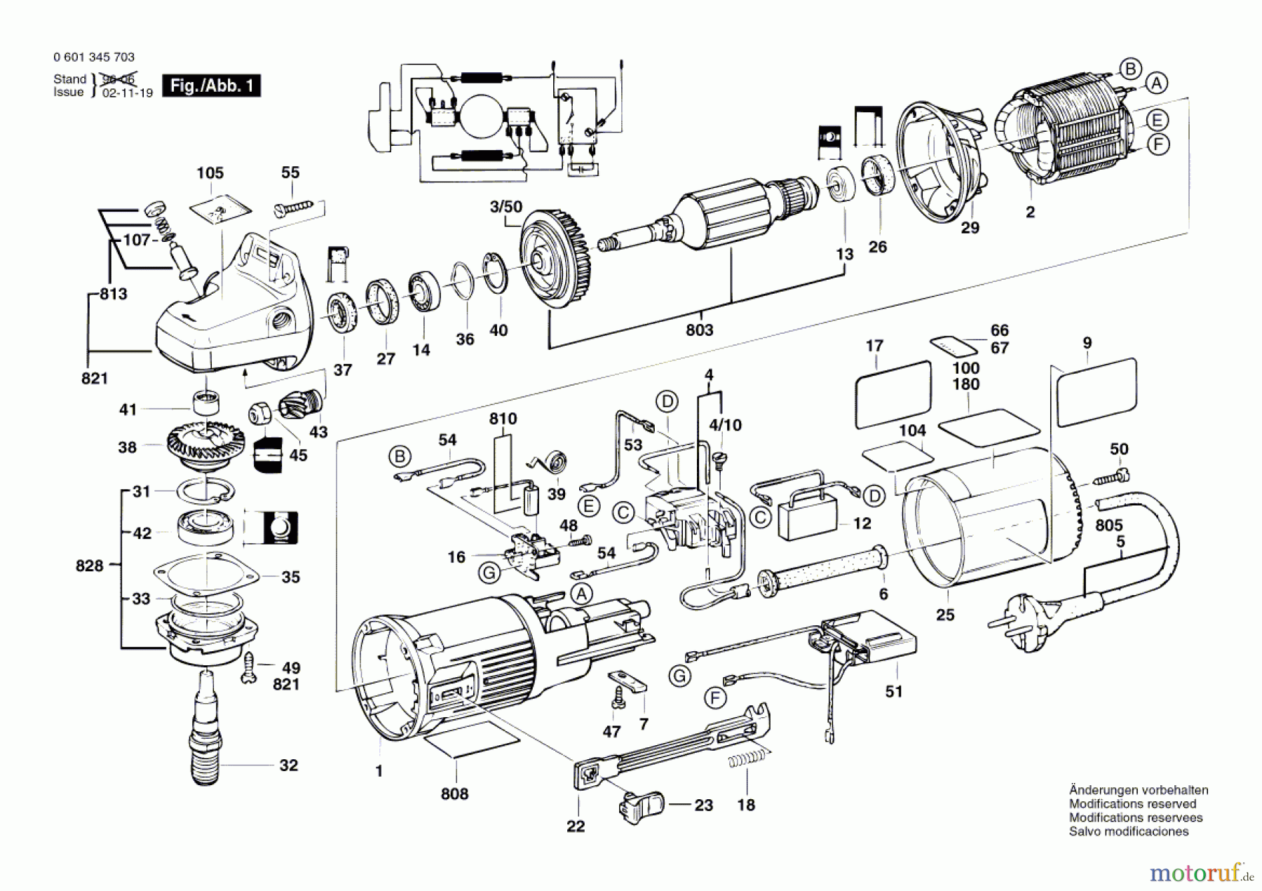  Bosch Werkzeug Winkelschleifer GWS 9-150 C Seite 1