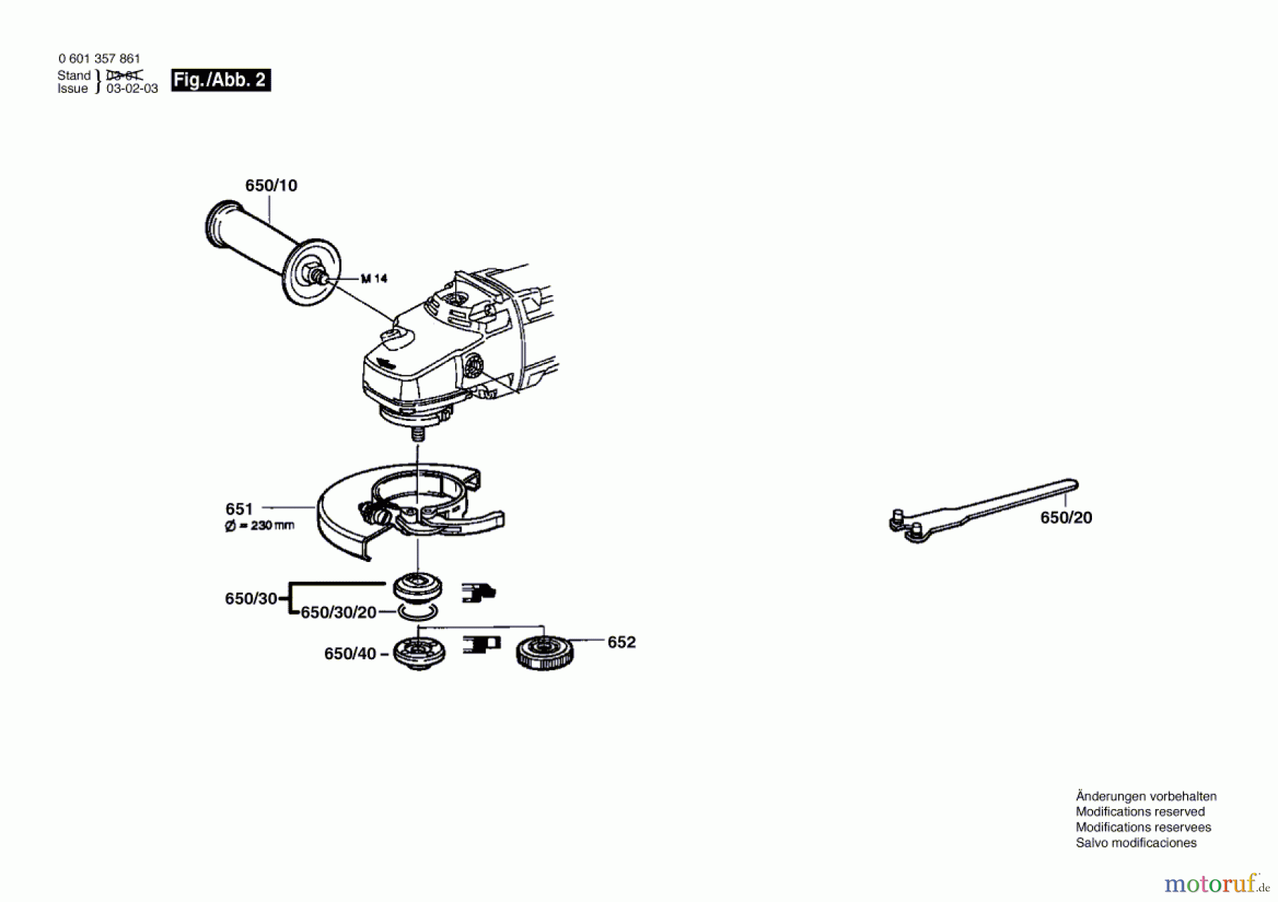  Bosch Werkzeug Winkelschleifer BWS 21-230 JS Seite 2