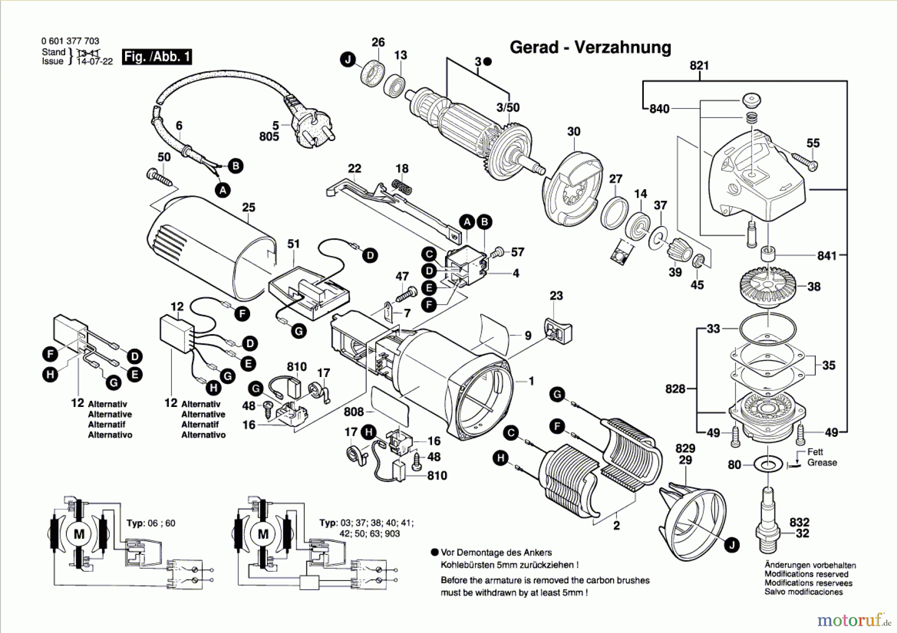  Bosch Werkzeug Winkelschleifer GWS 850 CE Seite 1