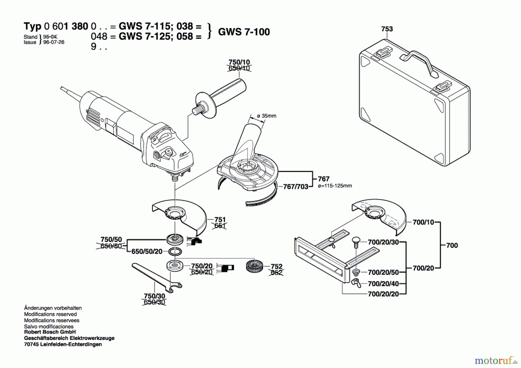  Bosch Werkzeug Winkelschleifer GWS 7-115 Seite 2