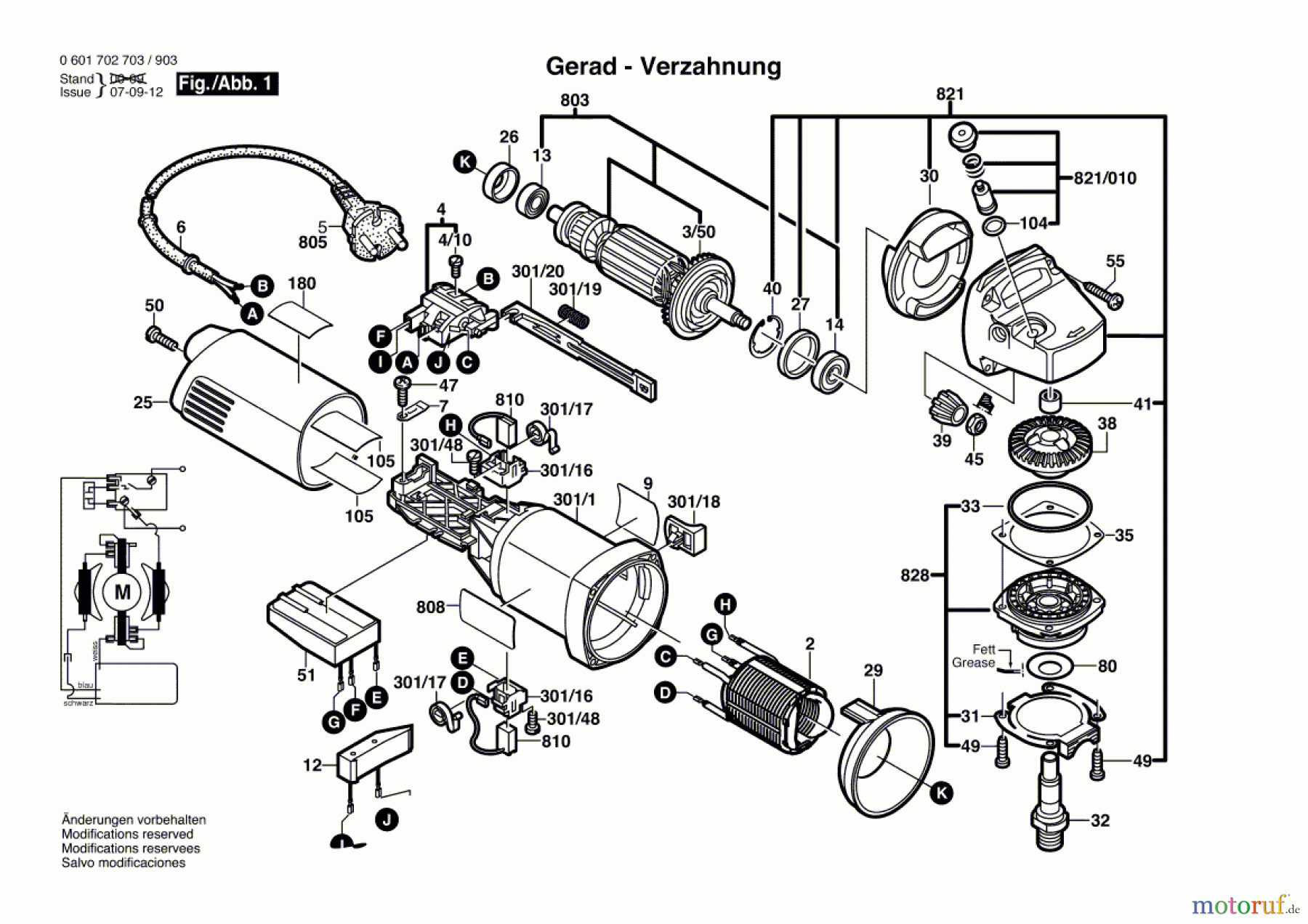  Bosch Werkzeug Winkelschleifer GWS 1000 Seite 1