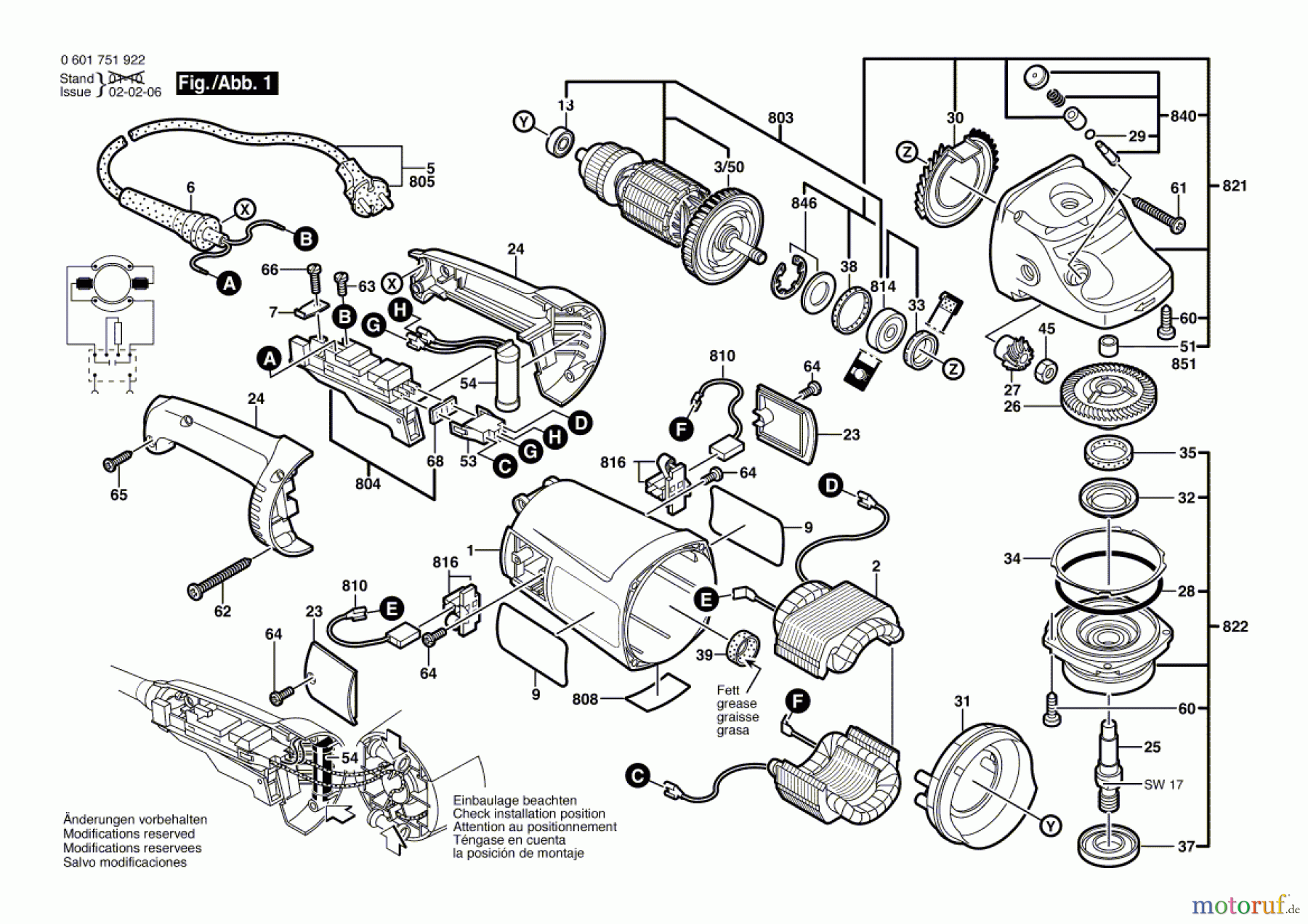  Bosch Werkzeug Winkelschleifer GWS 2000-18 J Seite 1