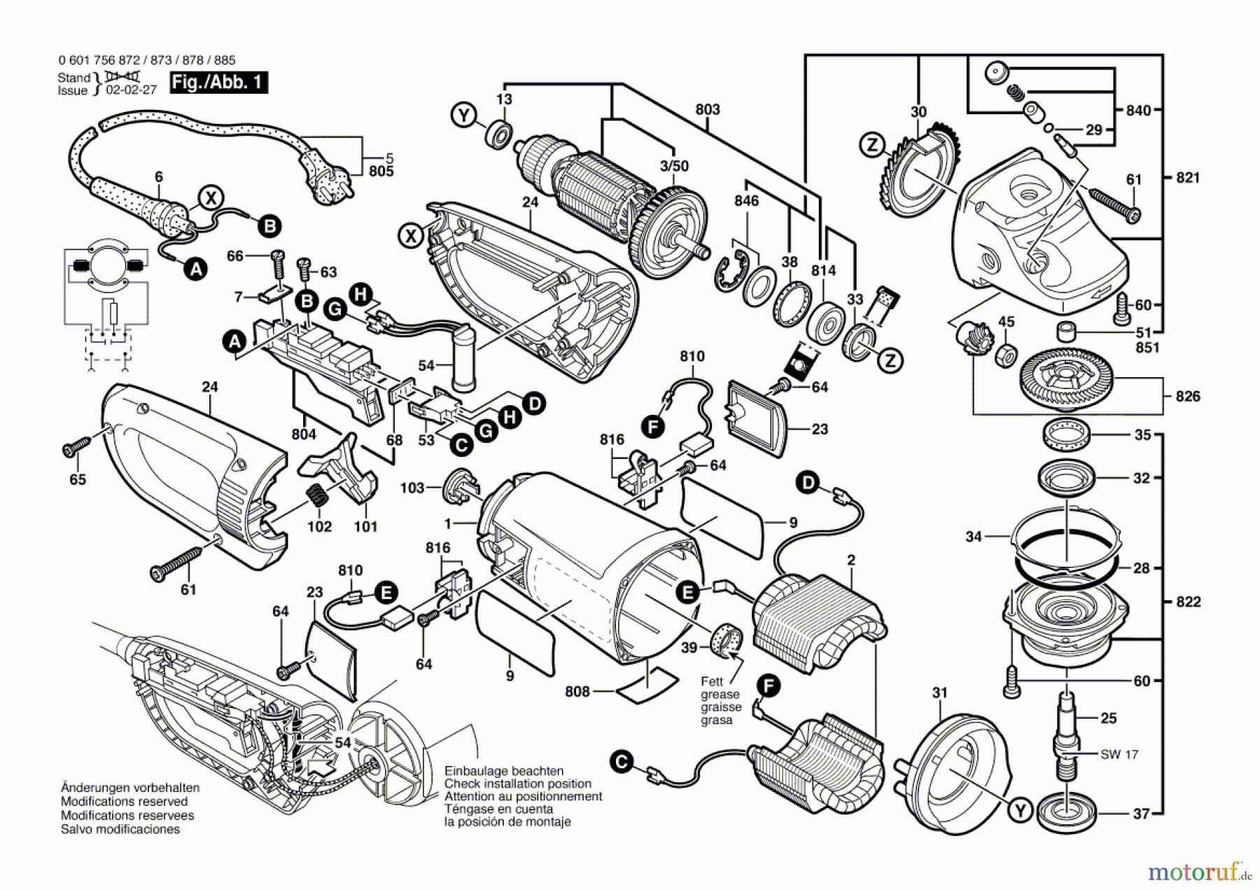  Bosch Werkzeug Winkelschleifer GWS 25-230 J Seite 1