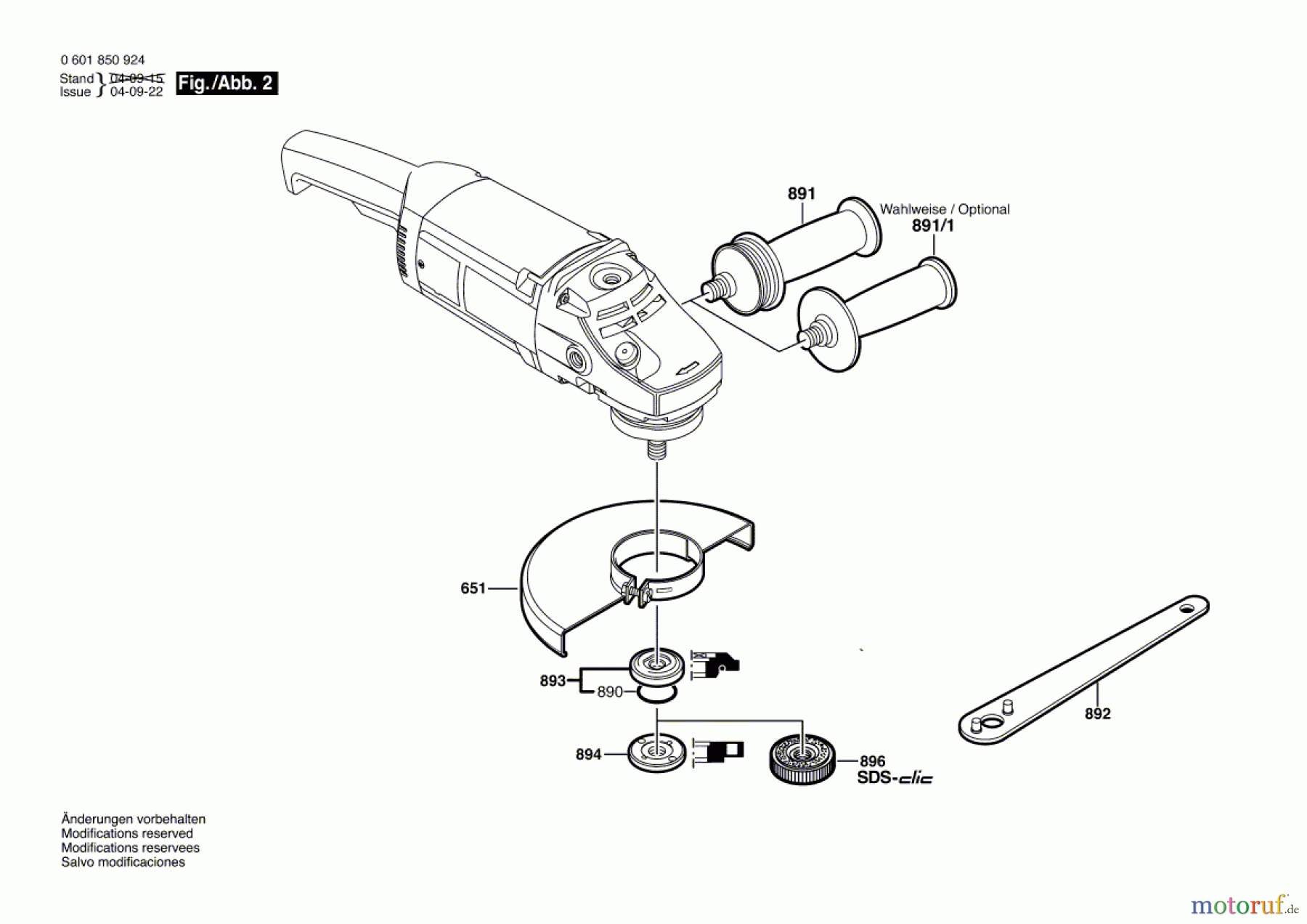  Bosch Werkzeug Winkelschleifer GWS 2000-230 JH Seite 2