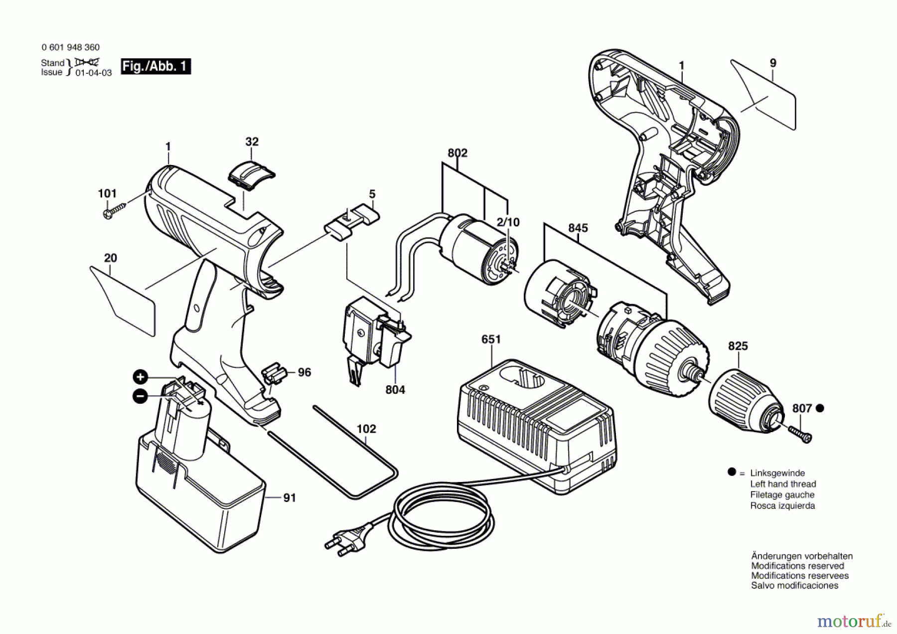  Bosch Akku Werkzeug Akku-Mittelgriffschrauber 3850 Seite 1