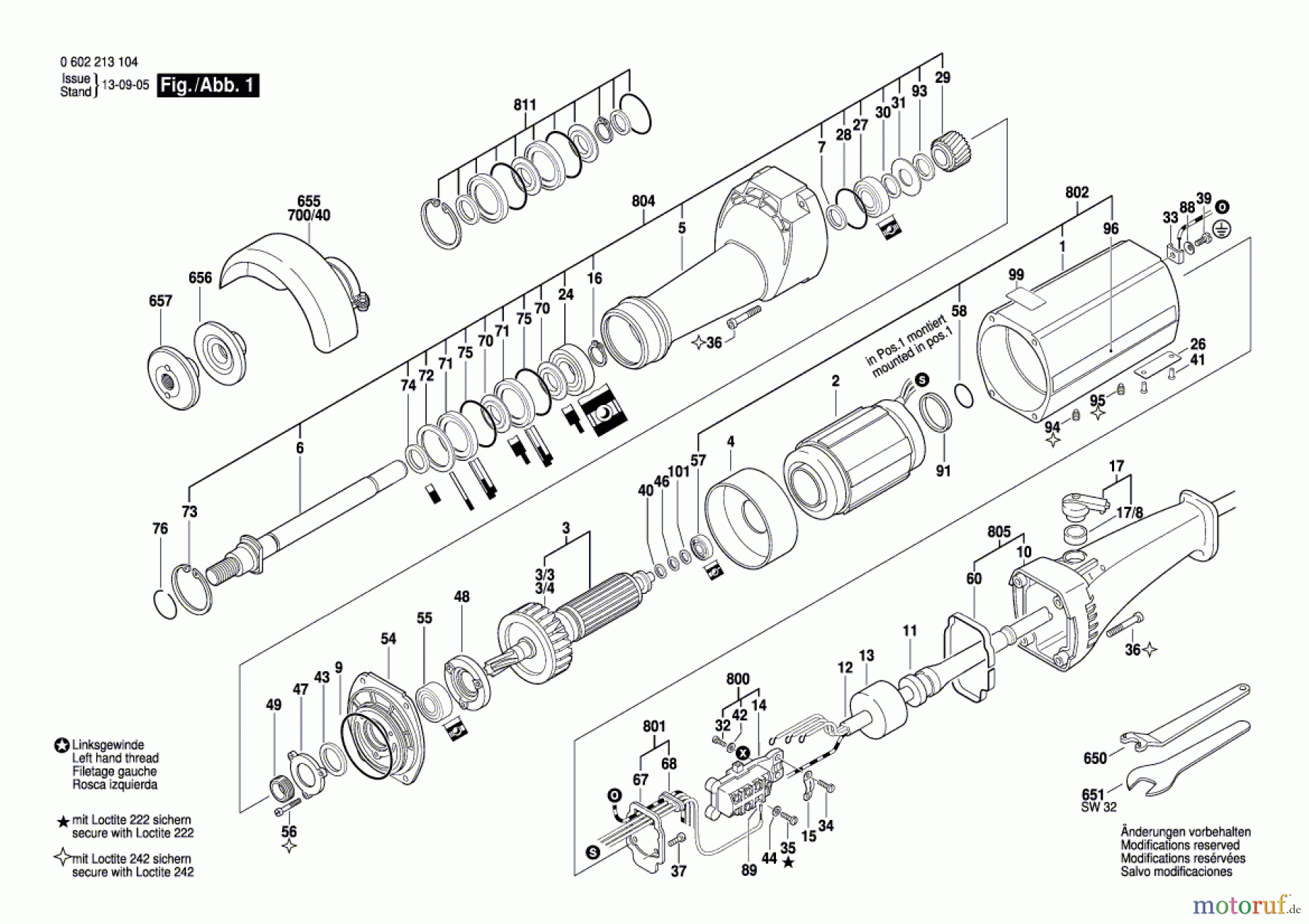  Bosch Werkzeug Geradschleifer ---- Seite 1