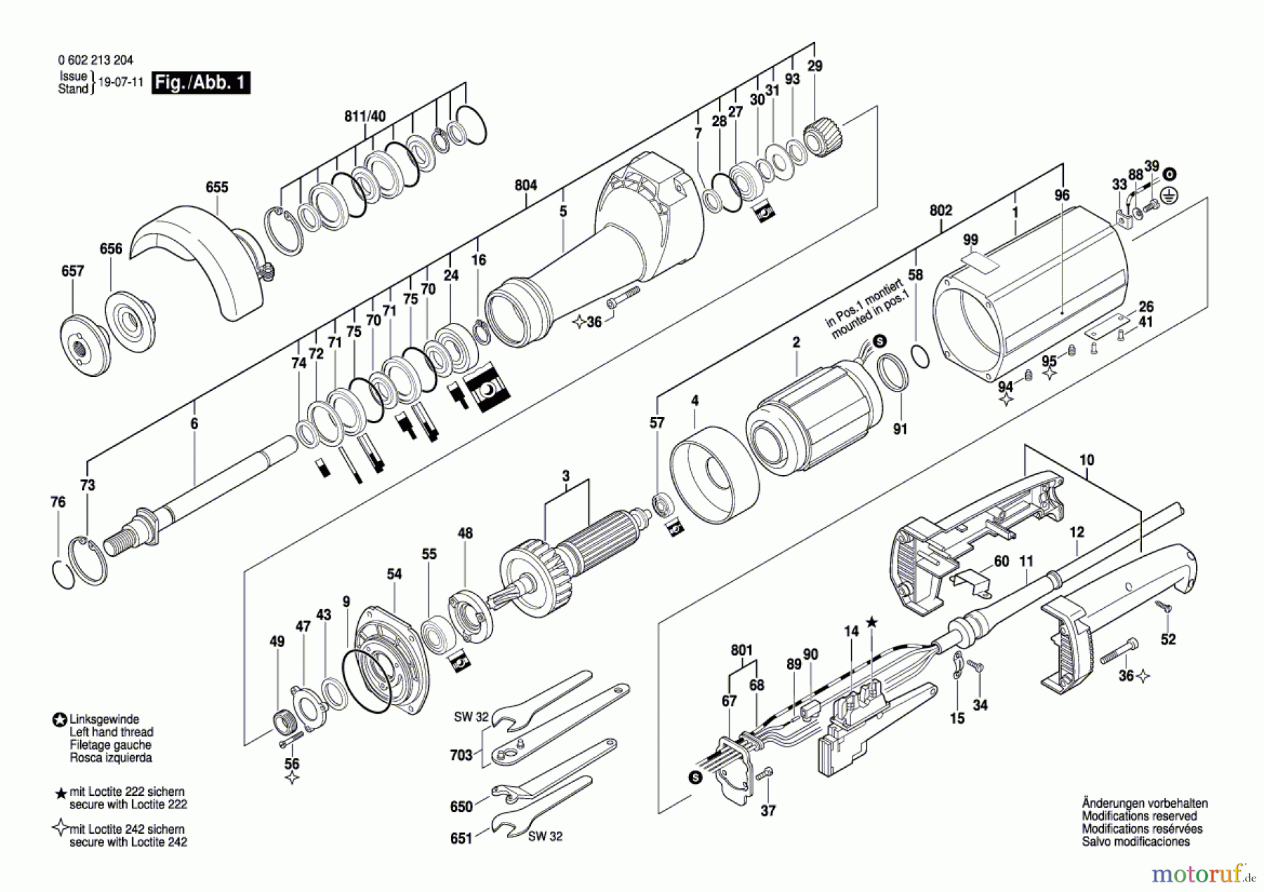  Bosch Werkzeug Geradschleifer ---- Seite 1