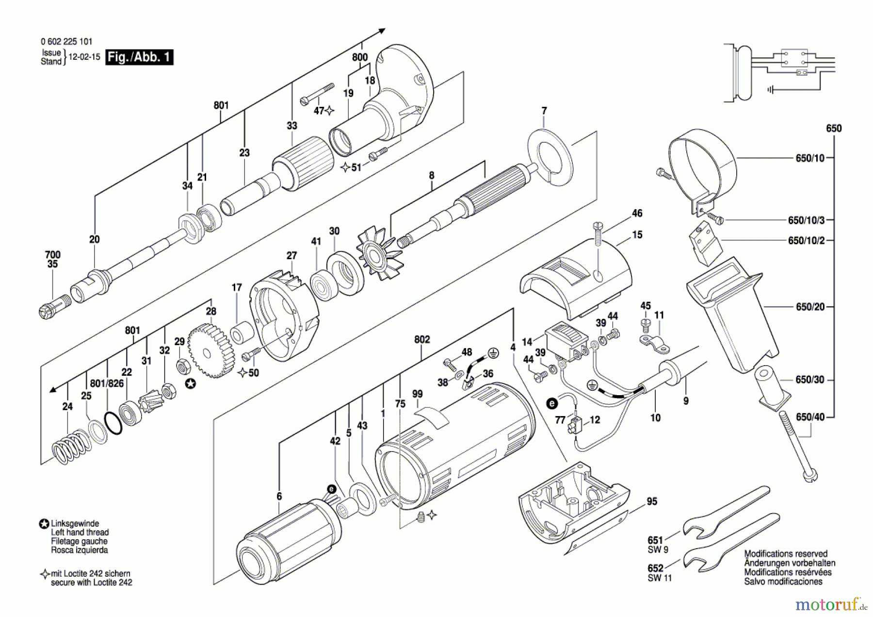  Bosch Werkzeug Geradschleifer ---- Seite 1