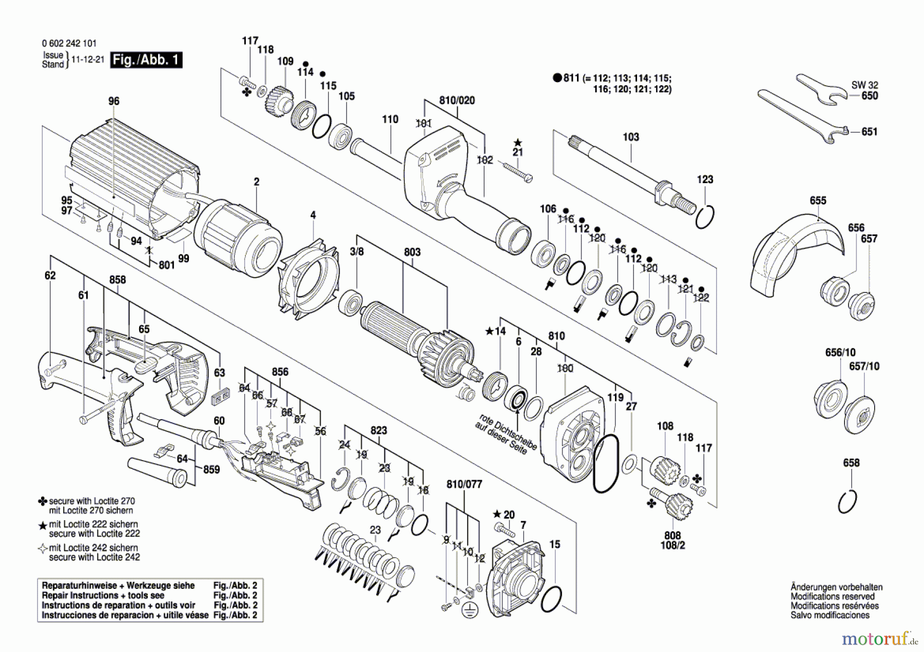  Bosch Werkzeug Hf-Geradschleifer GERADSCHLEIFER 2 242 Seite 1