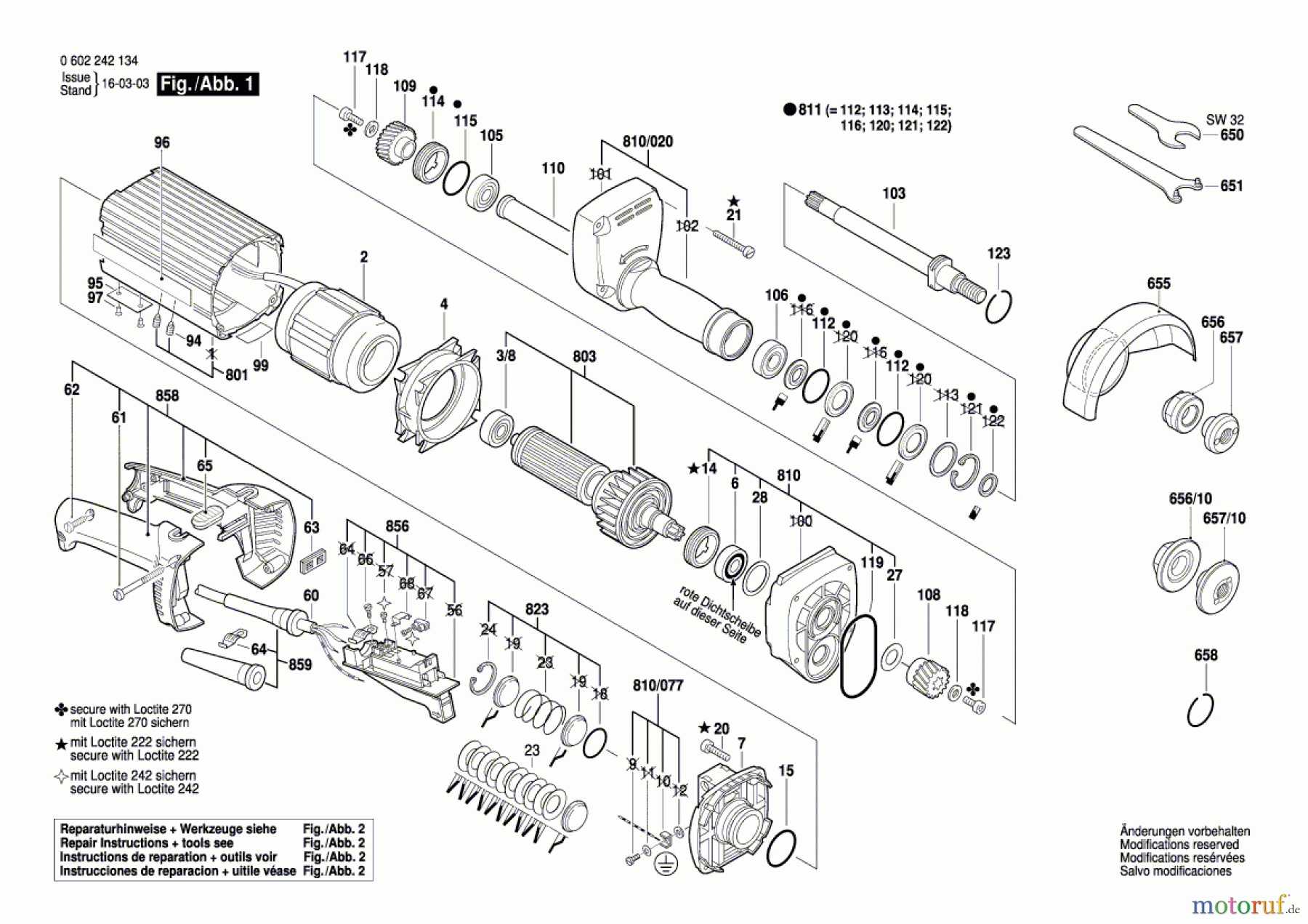  Bosch Werkzeug Hf-Geradschleifer GERADSCHLEIFER 2 242 Seite 1