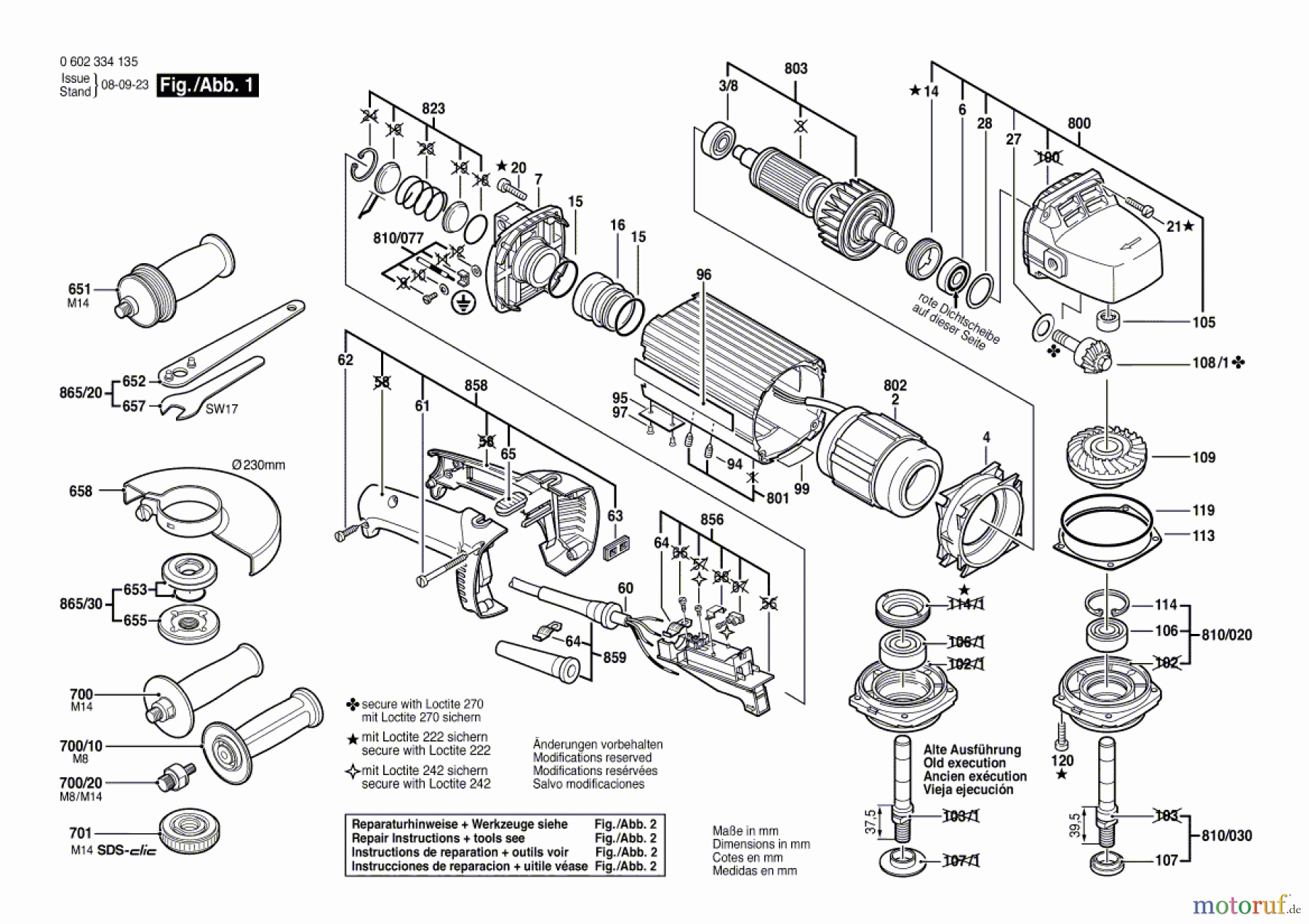  Bosch Werkzeug Hf-Winkelschleifer ---- Seite 1