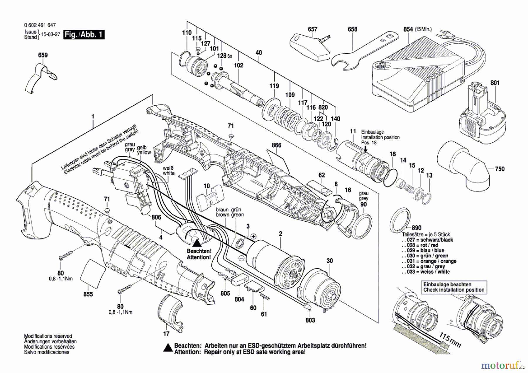  Bosch Akku Werkzeug Akku-Schrauber BT ANGLE EXACT 2 Seite 1