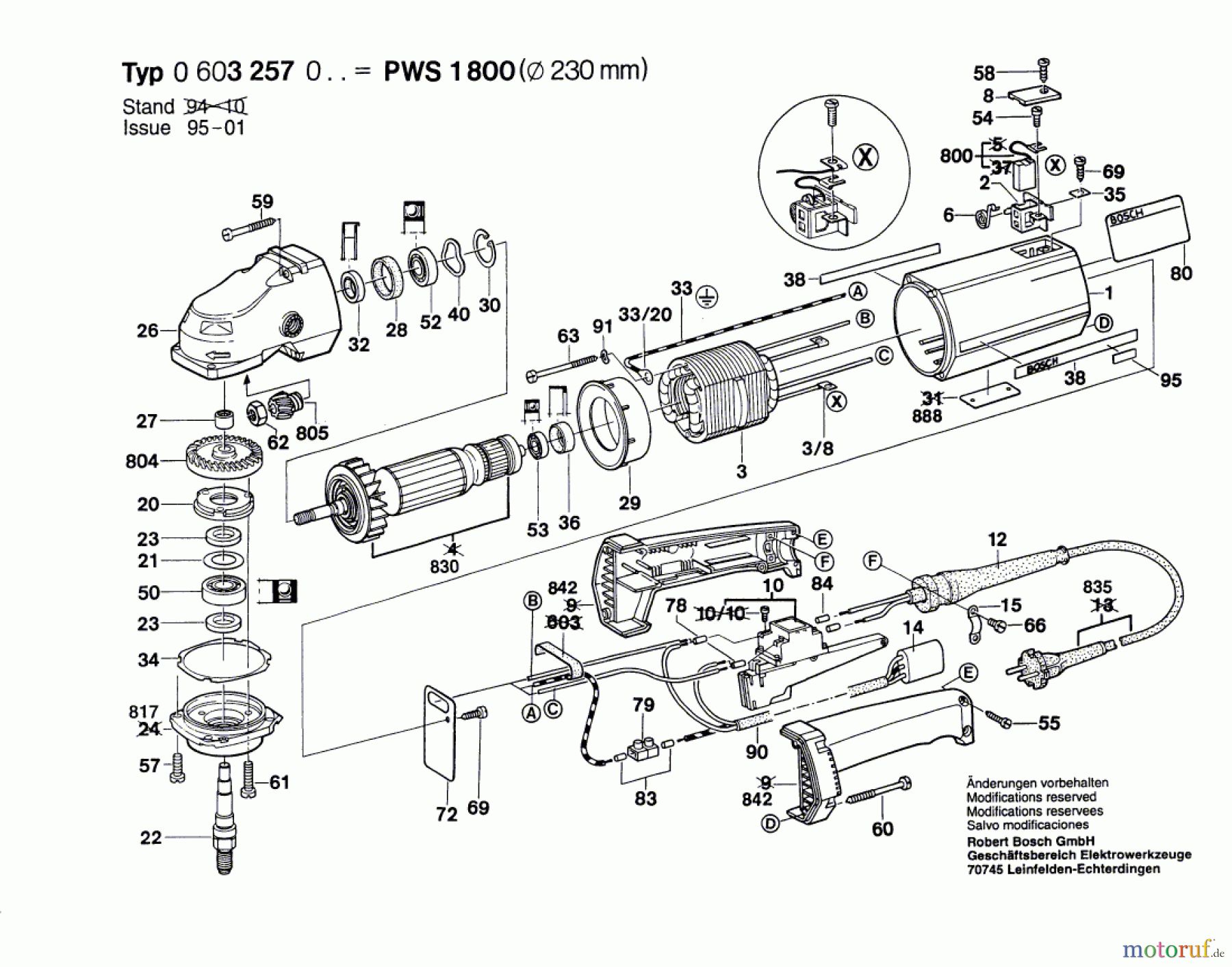  Bosch Werkzeug Winkelschleifer PWS 1800 Seite 1