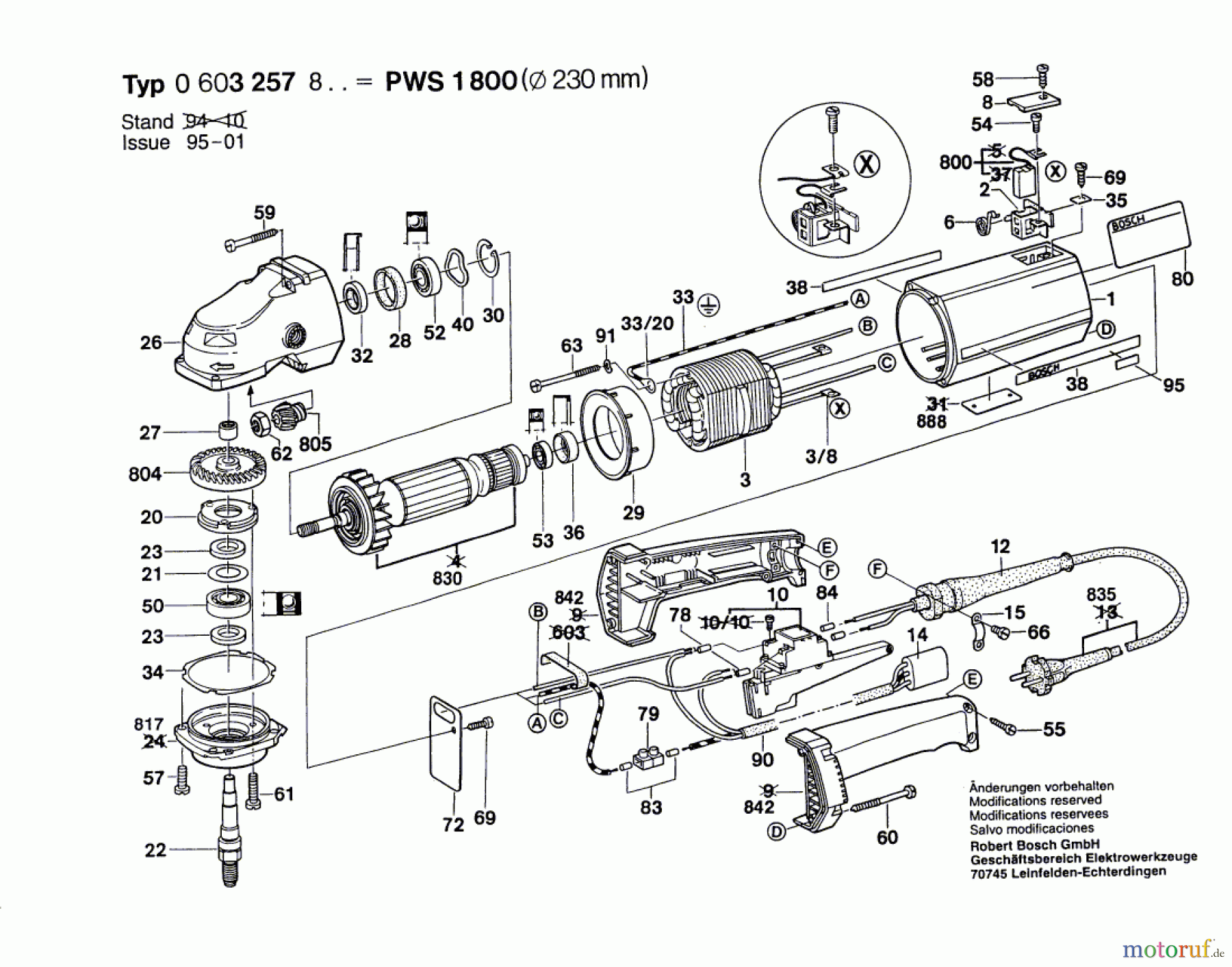  Bosch Werkzeug Winkelschleifer PWS 1800 Seite 1