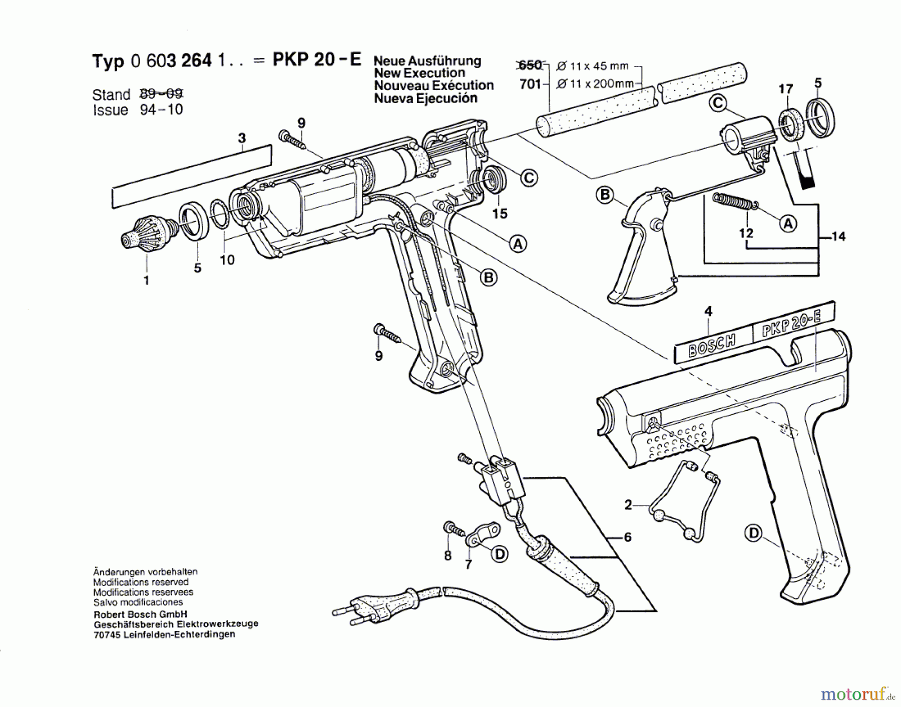  Bosch Werkzeug Klebepistole PKP 20 E Seite 1