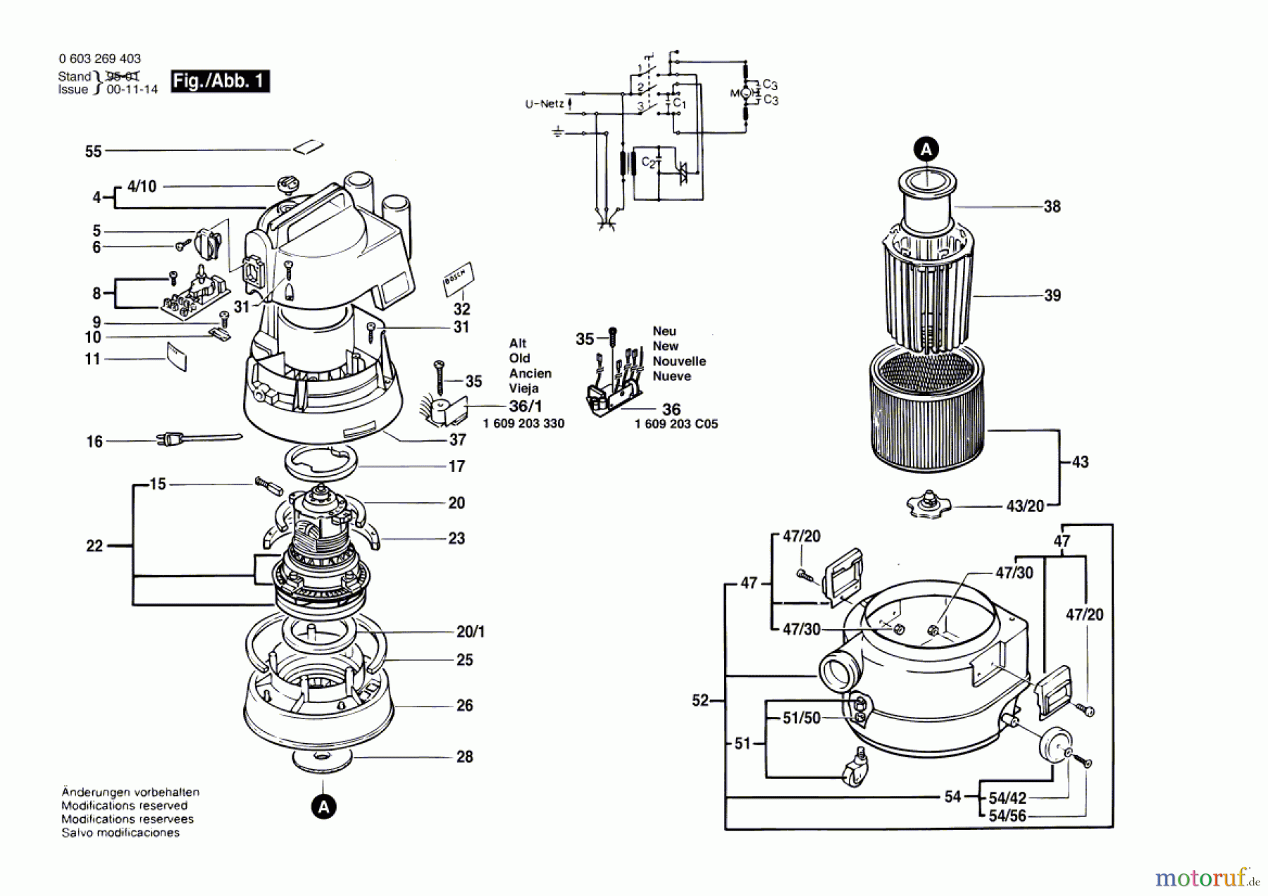  Bosch Werkzeug Allzwecksauger PAS 1000 F Seite 1