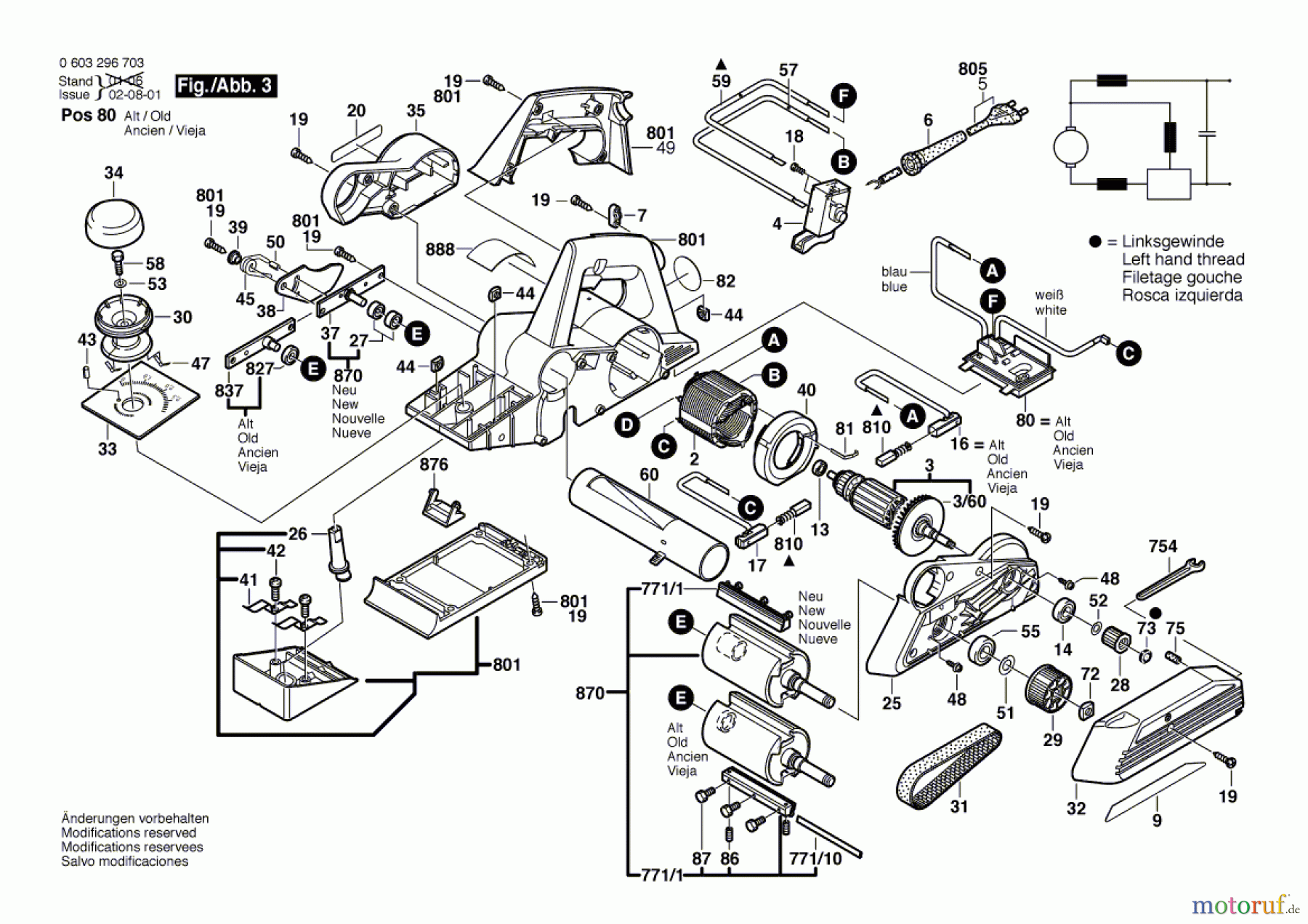  Bosch Werkzeug Handhobel PHO 35-82 C Seite 3