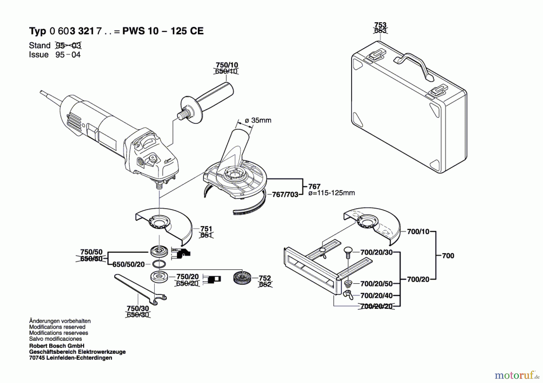  Bosch Werkzeug Winkelschleifer PWS 10-125 CE Seite 2