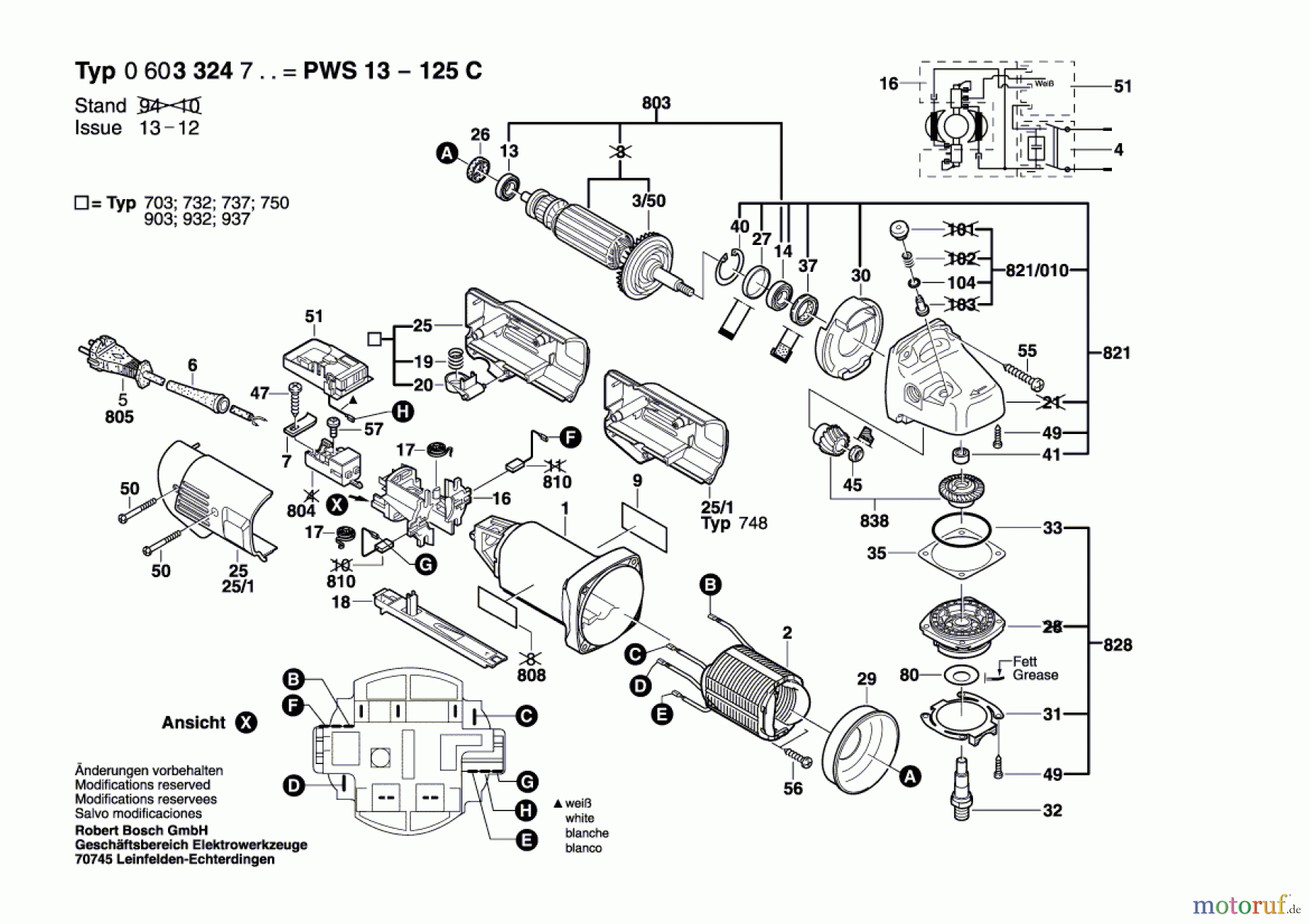  Bosch Werkzeug Gw-Winkelschleifer PWS 13-125 C Seite 1