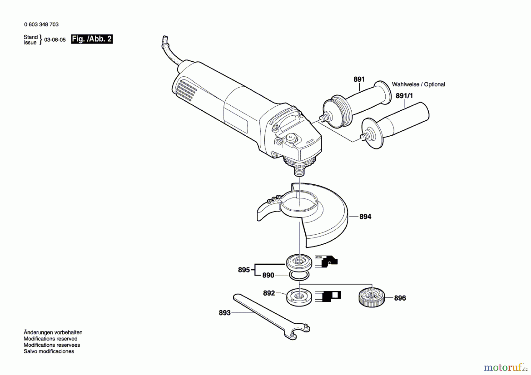  Bosch Werkzeug Winkelschleifer PWS 13-125 CE Seite 2