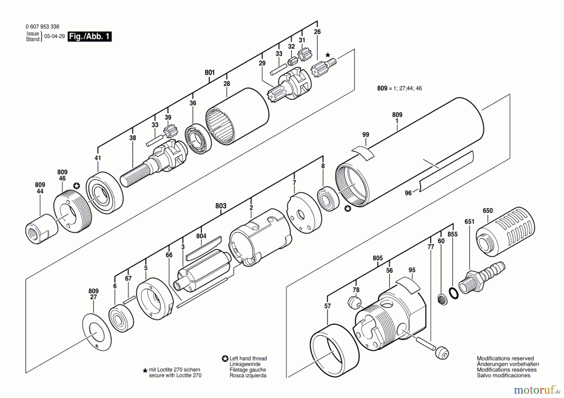  Bosch Werkzeug Einbaumotor 180 WATT-SERIE Seite 1