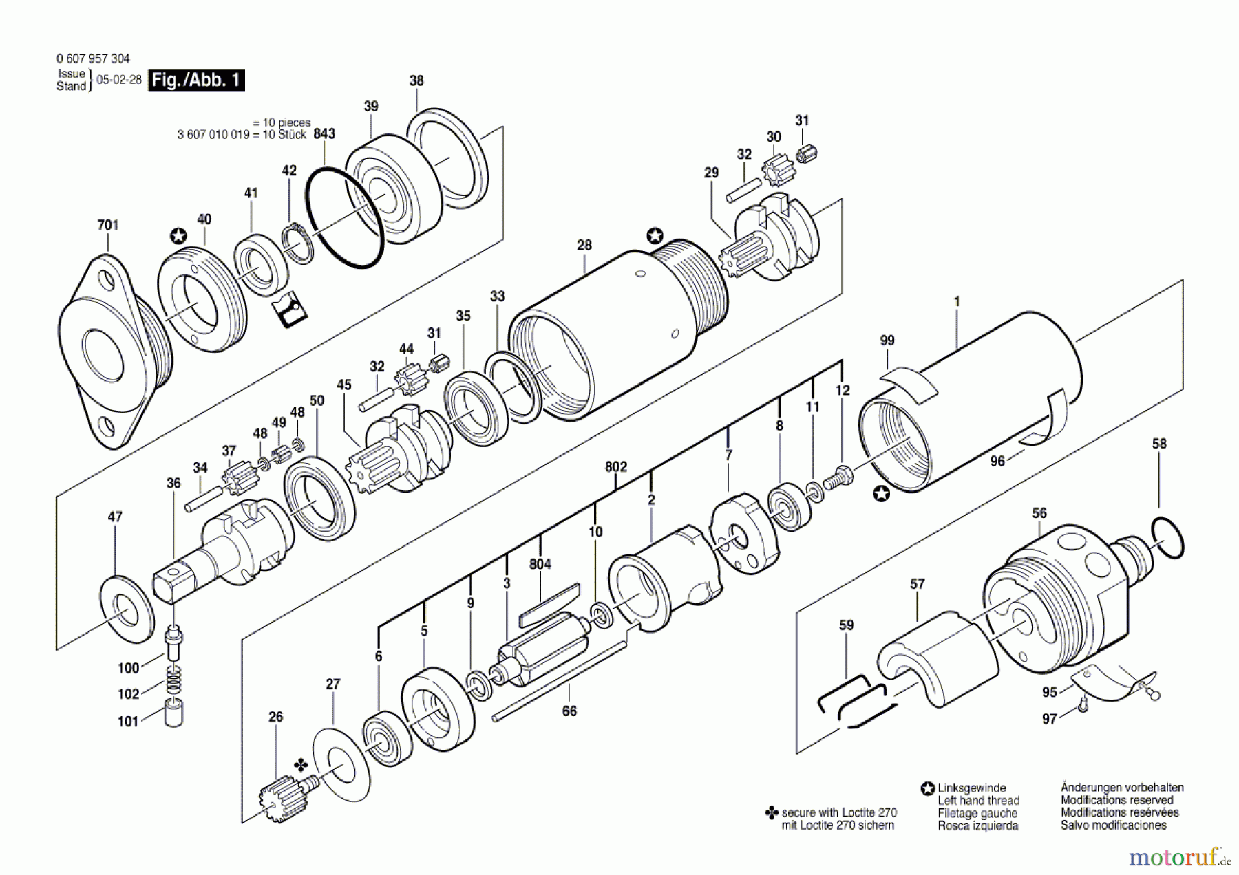  Bosch Werkzeug Einbaumotor 740 WATT-SERIE Seite 1