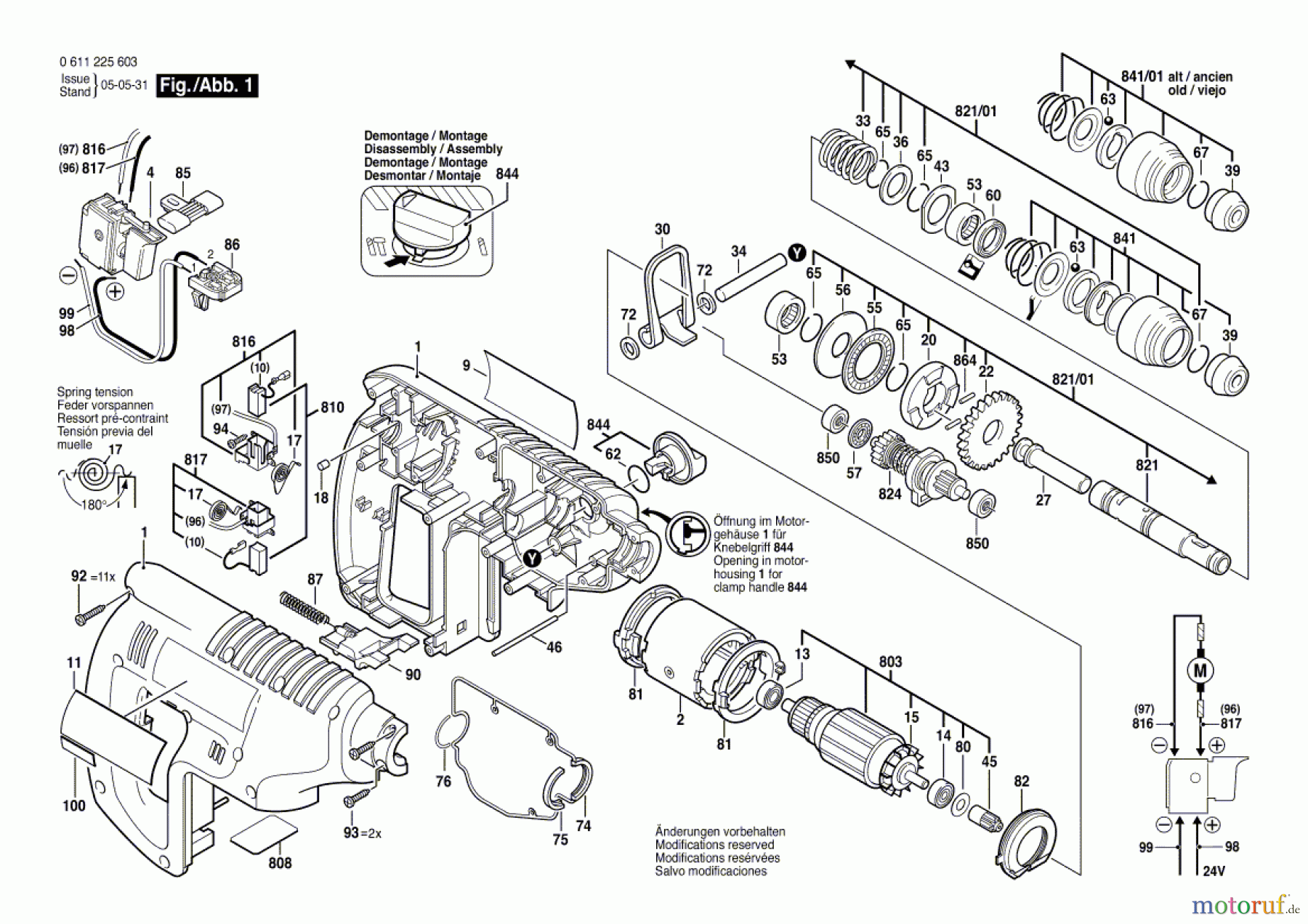  Bosch Akku Werkzeug Gw-Akku-Bohrhammer GBH 24 VRE Seite 1