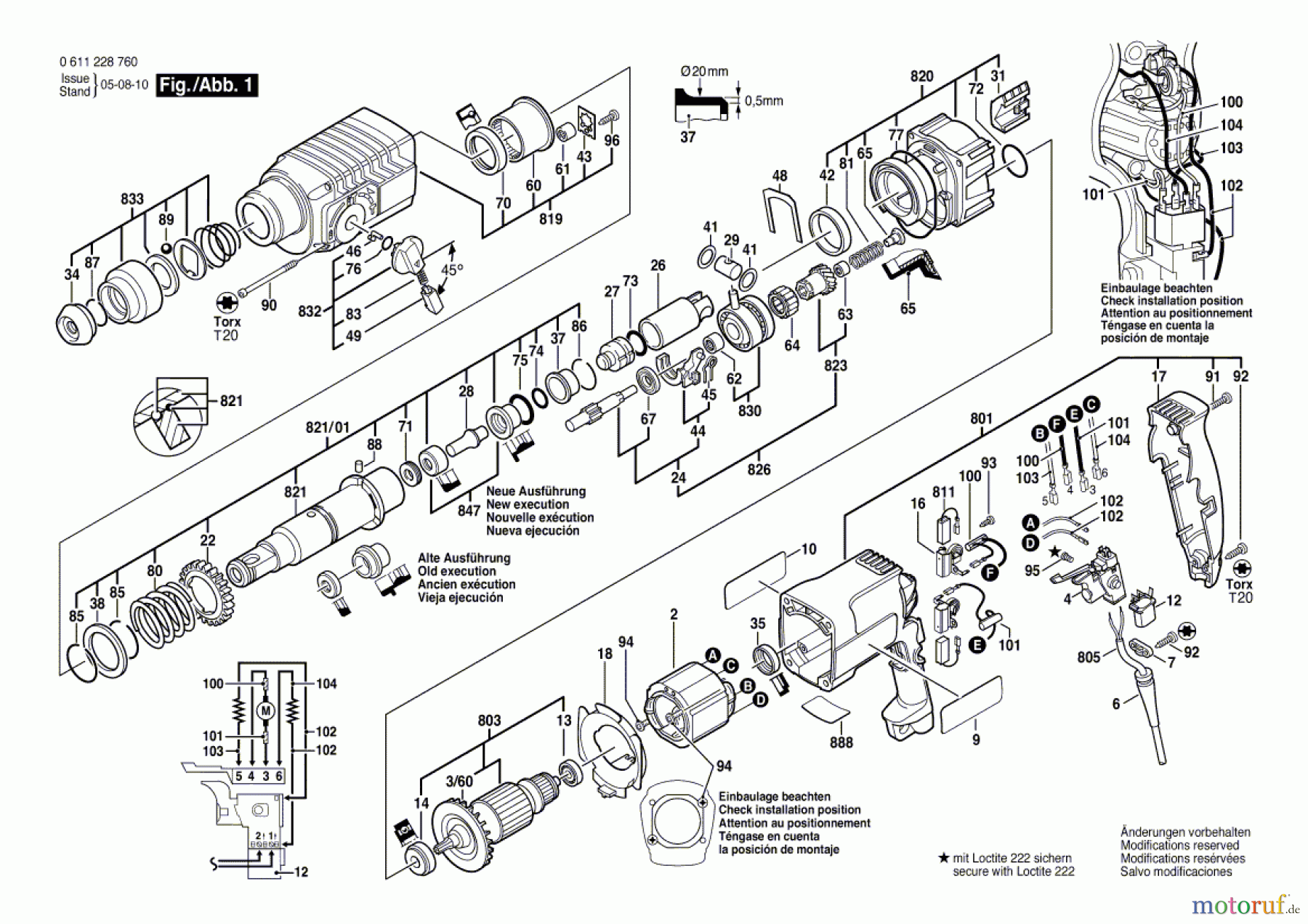  Bosch Werkzeug Bohrhammer H 24-MLE Seite 1