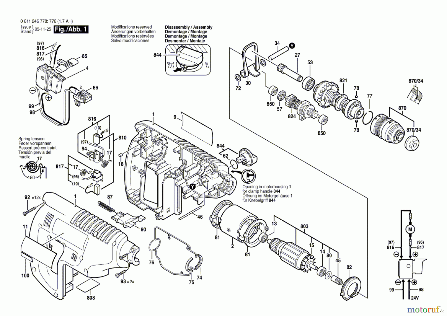  Bosch Akku Werkzeug Akku-Bohrhammer DD 524 Seite 1