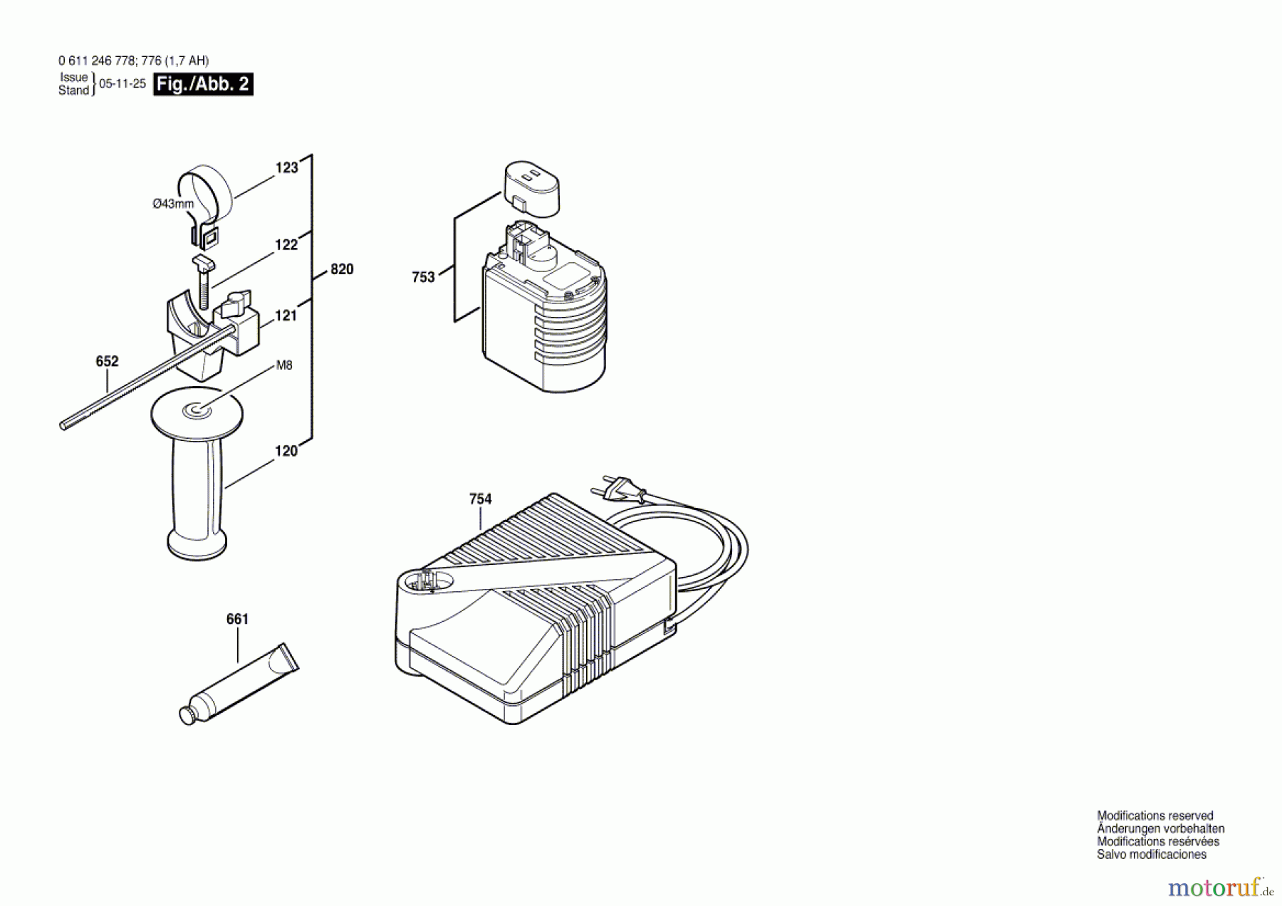  Bosch Akku Werkzeug Akku-Bohrhammer DD 524 Seite 2