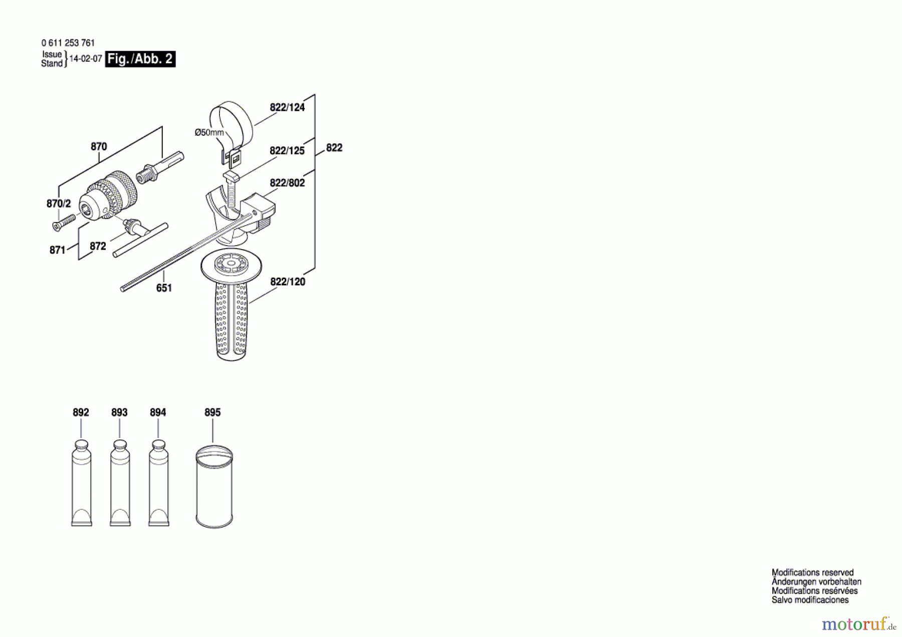  Bosch Werkzeug Bohrhammer H 26-MLE Seite 2
