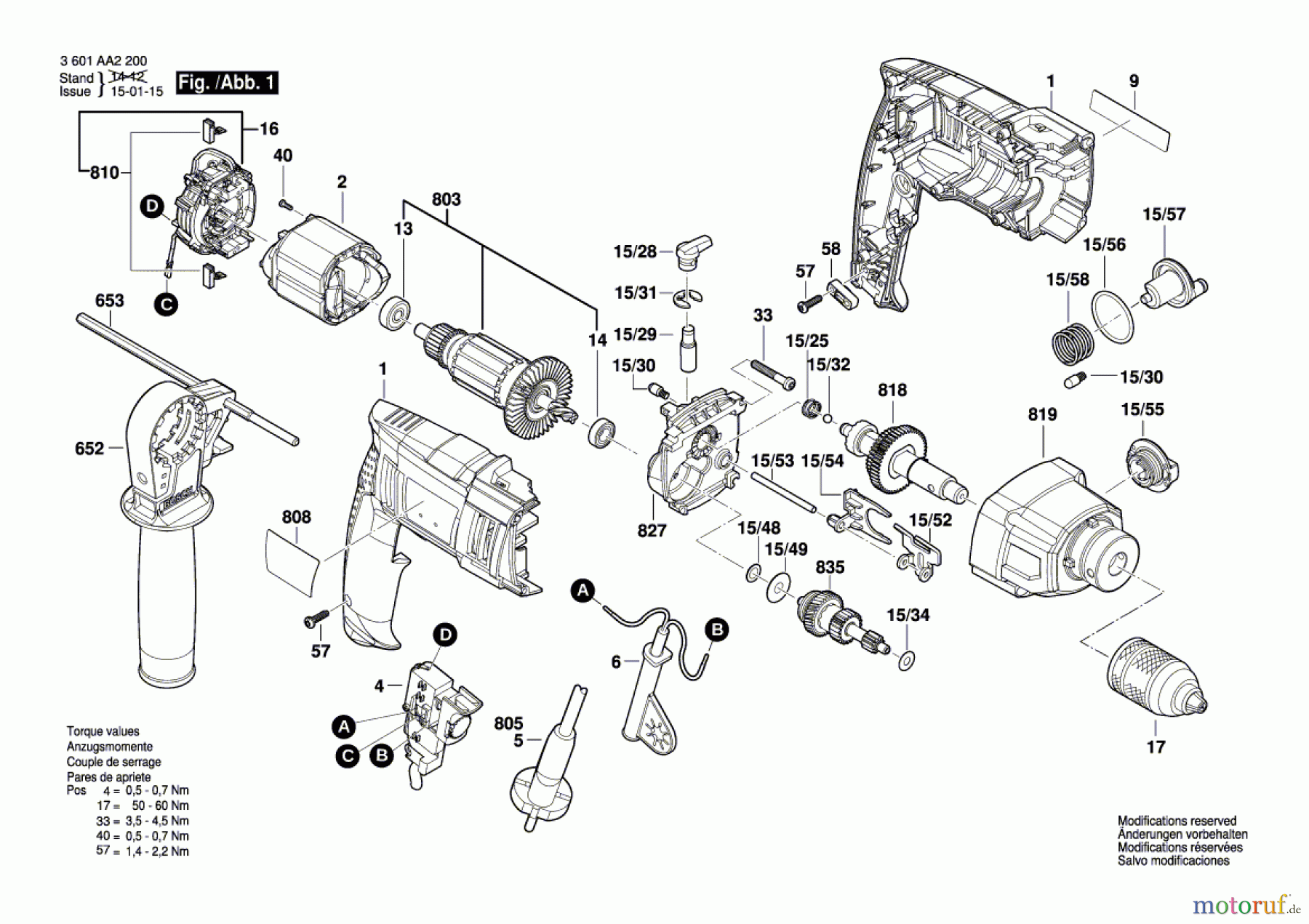  Bosch Werkzeug Schlagbohrmaschine GSB 18-2 RE Seite 1