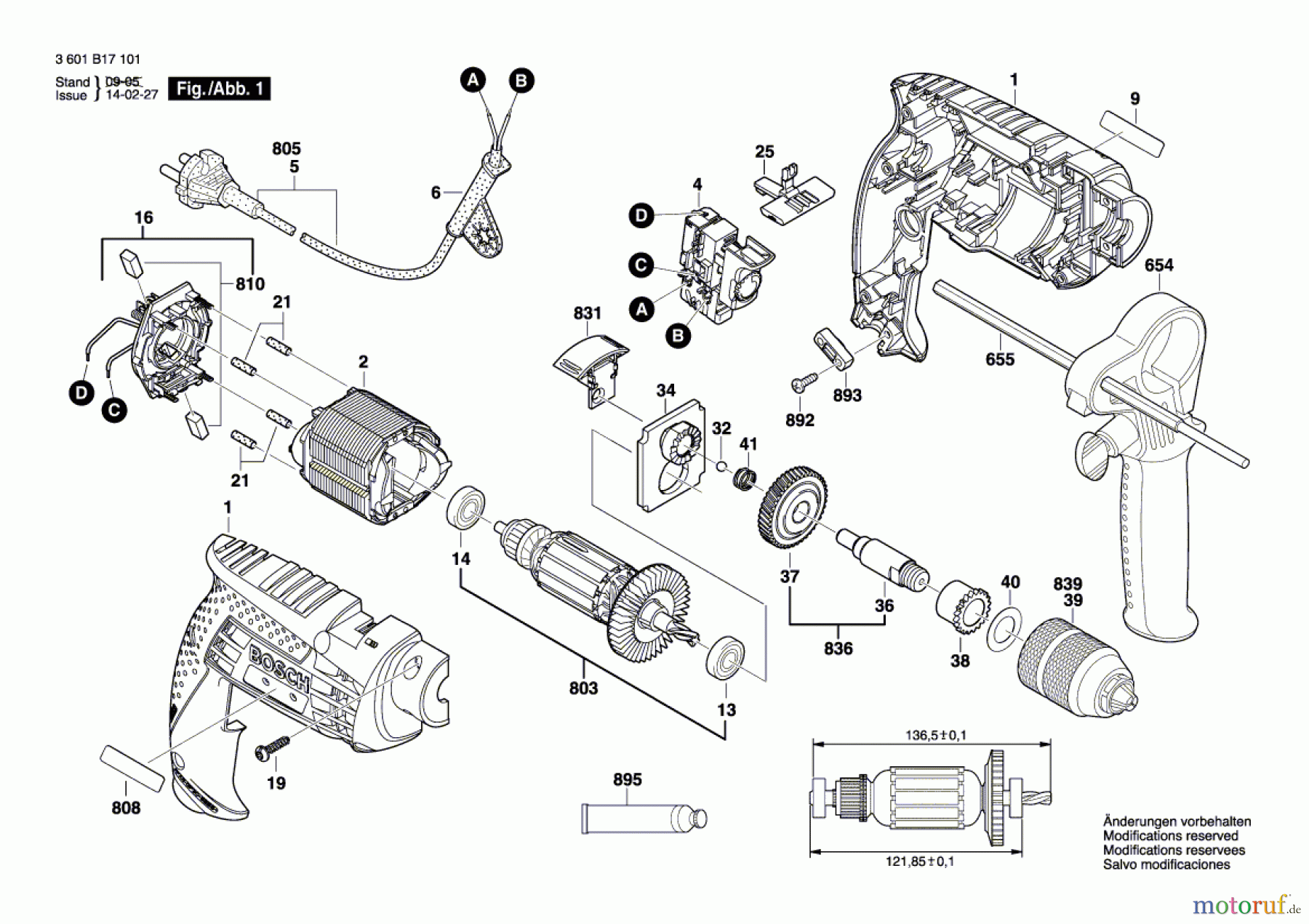  Bosch Werkzeug Schlagbohrmaschine GSB 13 RE Seite 1