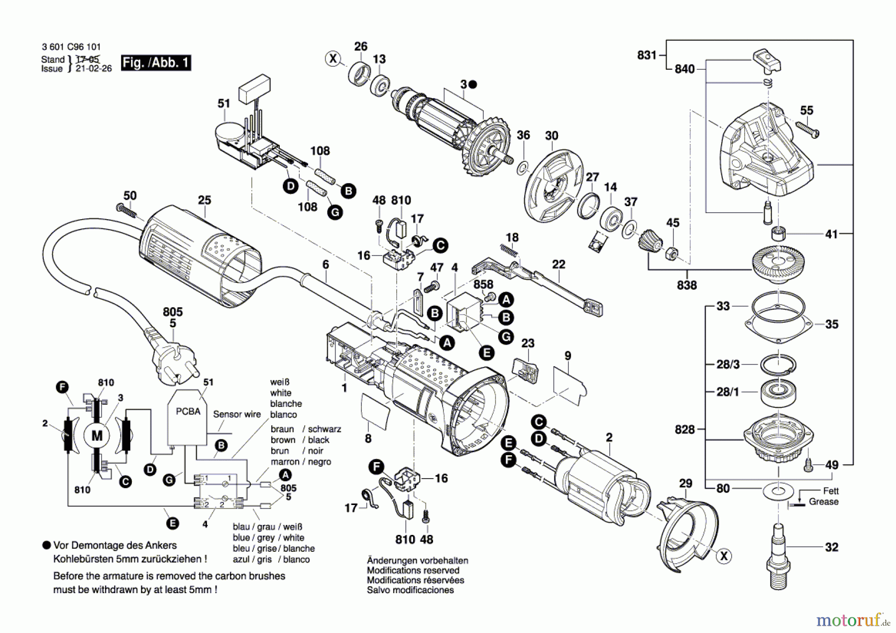  Bosch Werkzeug Winkelschleifer GWS 9-125 S Seite 1