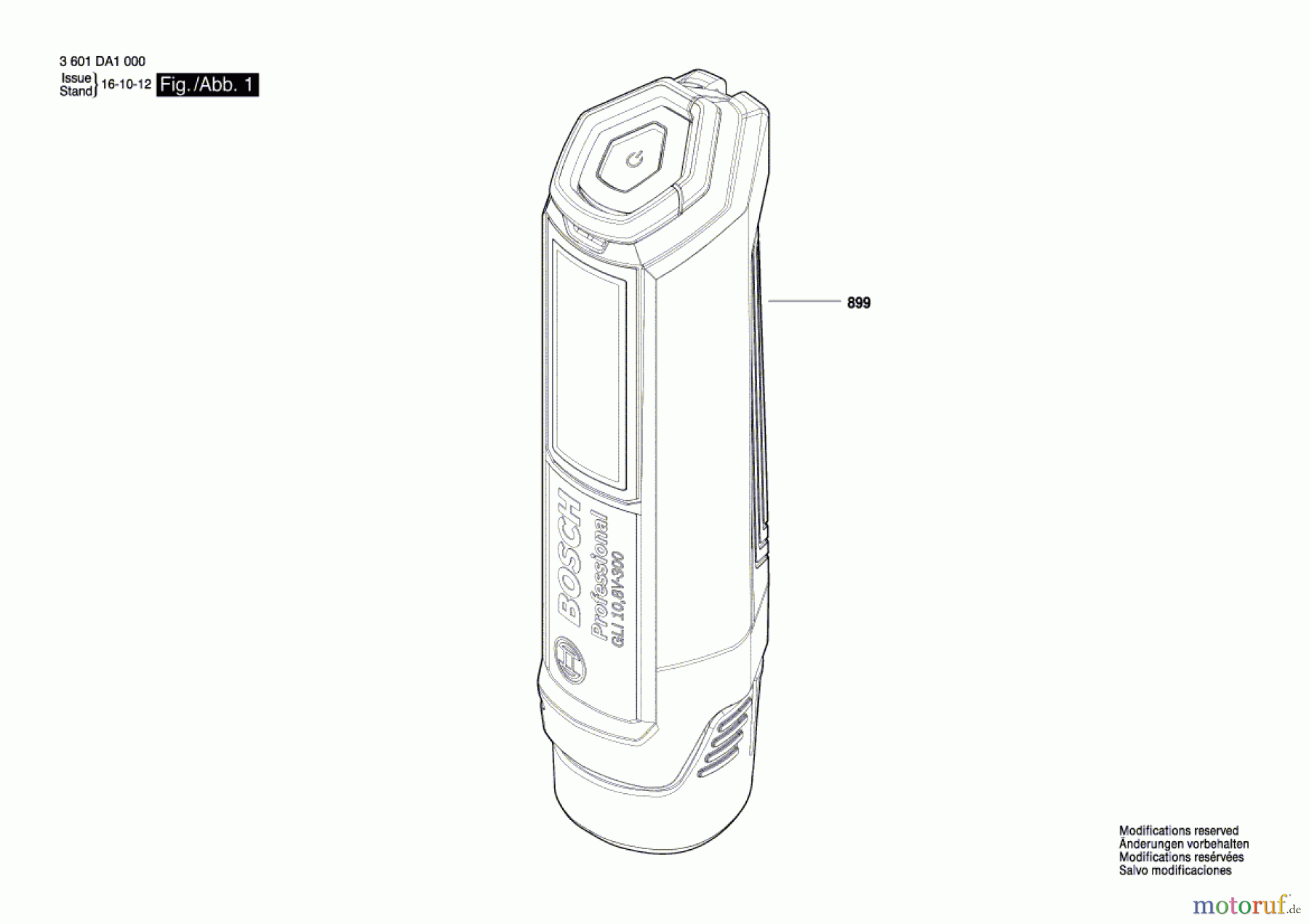  Bosch Akku Werkzeug Akku-Lampe GLI 12V-300 Seite 1