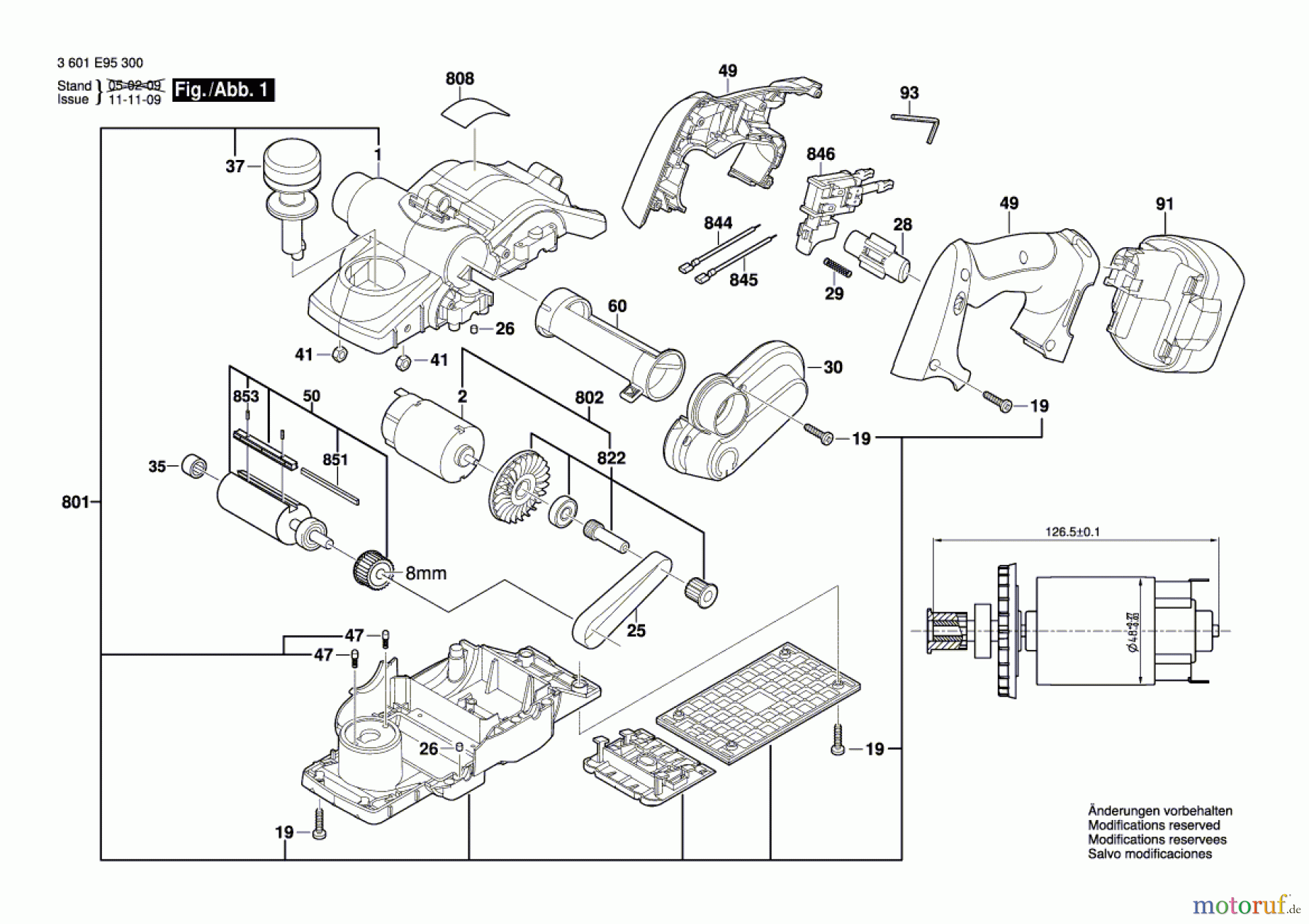 Bosch Werkzeug Handhobel GHO 18 V Seite 1