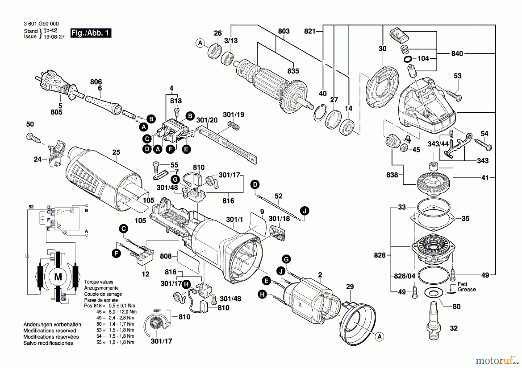  Bosch Werkzeug Winkelschleifer GWS 11-125 Seite 1