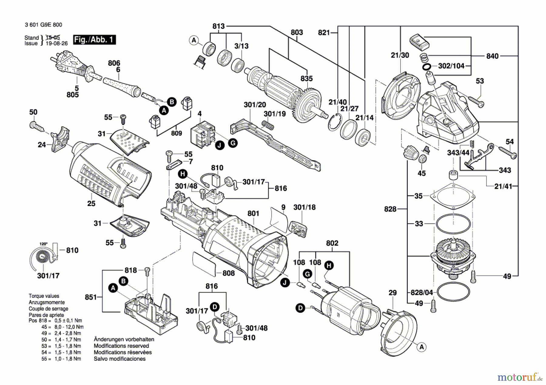  Bosch Werkzeug Winkelschleifer BAG 125-2 Seite 1